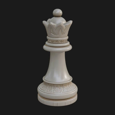Ornate Chess Piece Statue Design 69 3D Print Model