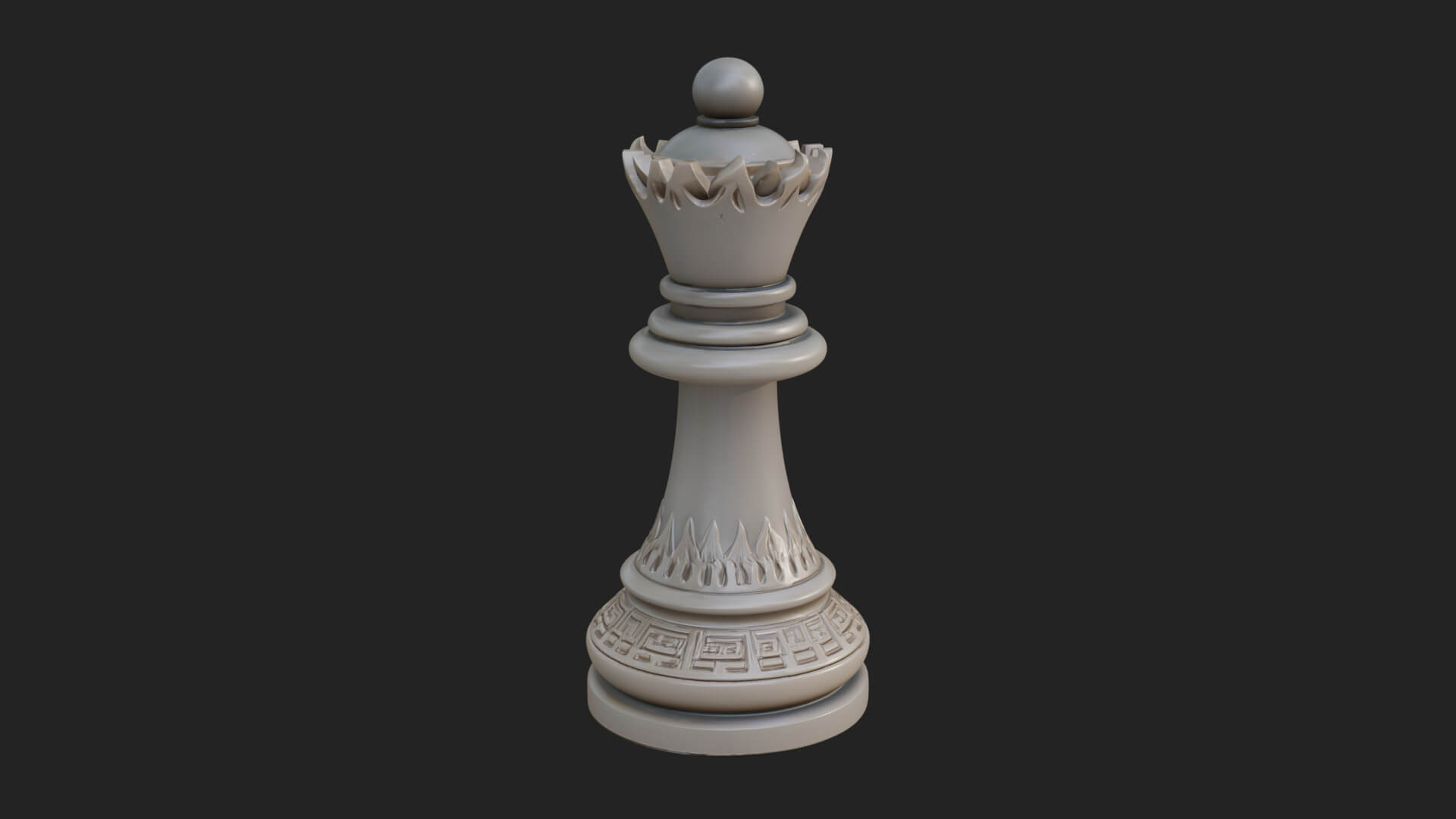 Ornate Chess Piece Statue Design 7 3D Print Model 3D Model