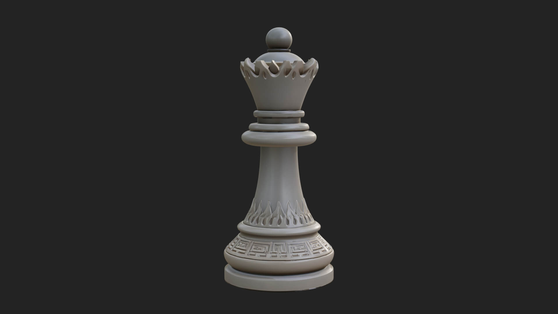 Ornate Chess Piece Statue Design 7 3D Print Model 3D Model