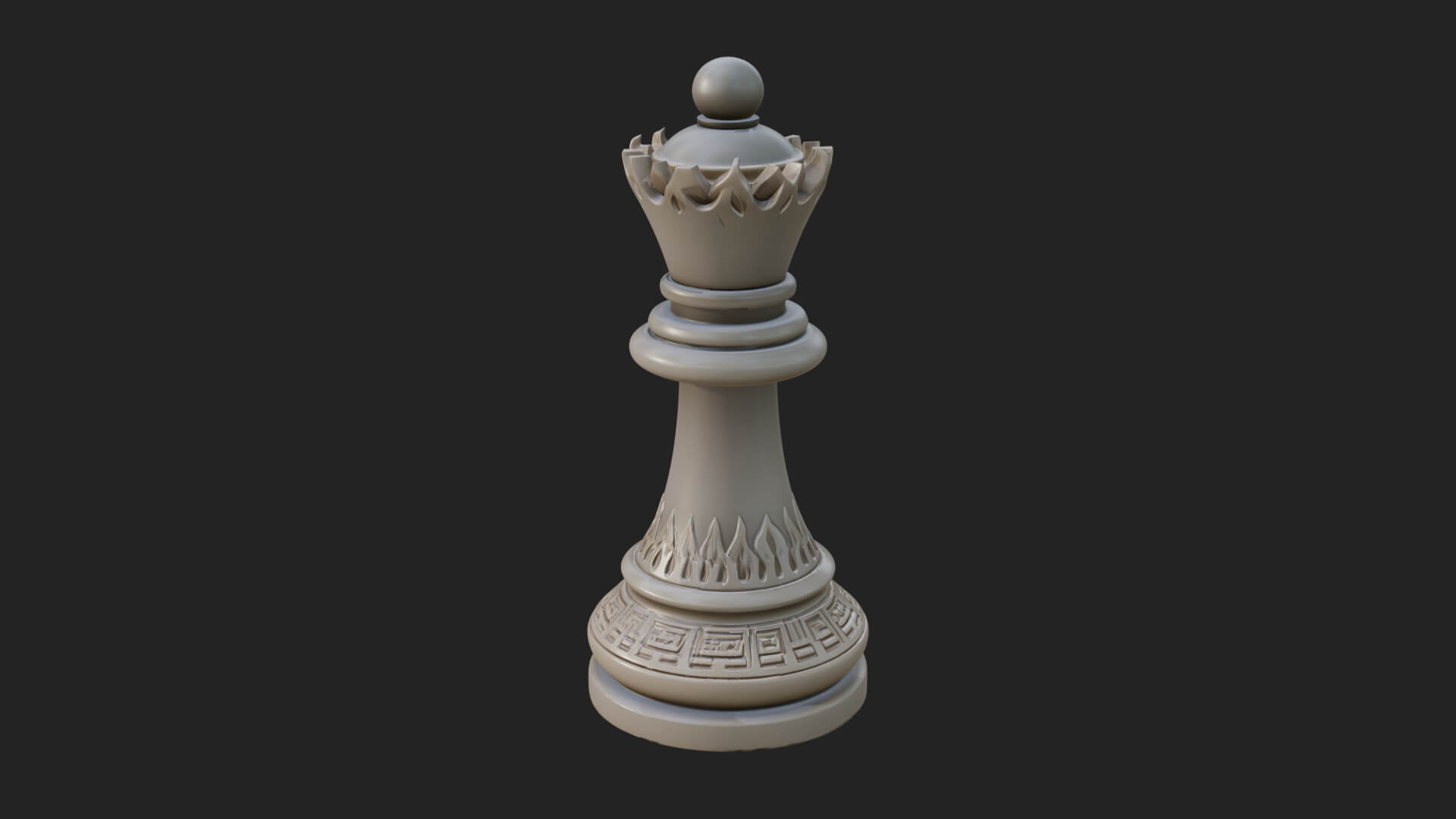 Ornate Chess Piece Statue Design 7 3D Print Model 3D Model