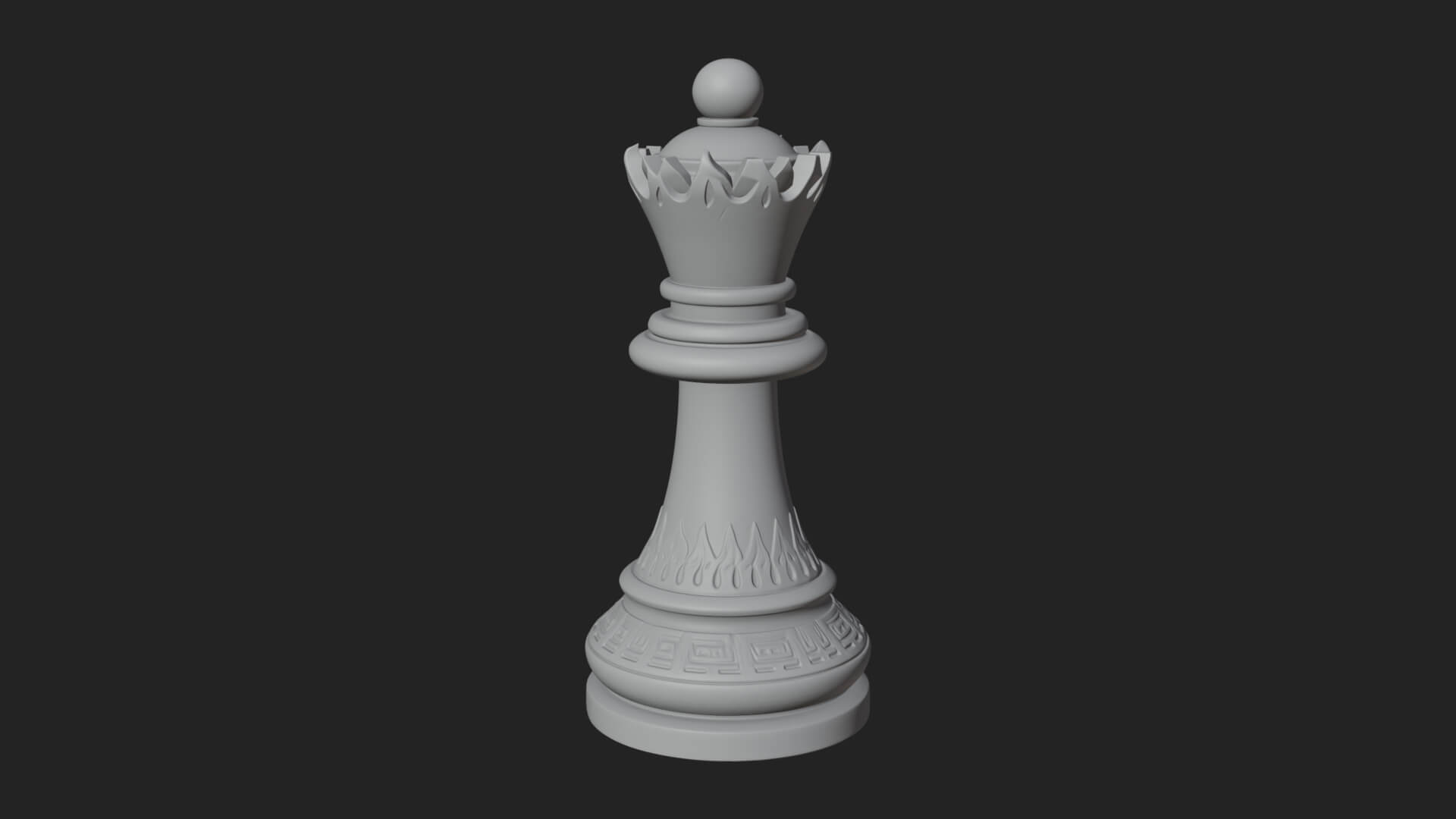 Ornate Chess Piece Statue Design 7 3D Print Model 3D Model