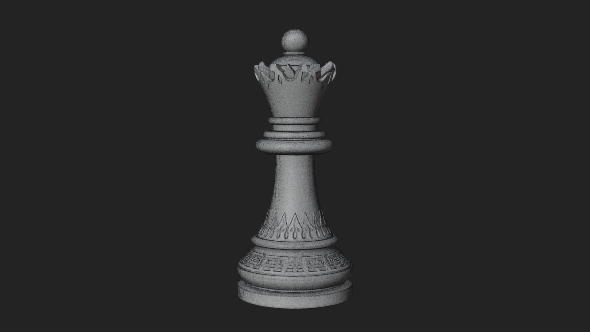 Ornate Chess Piece Statue Design 7 3D Print Model 3D Model