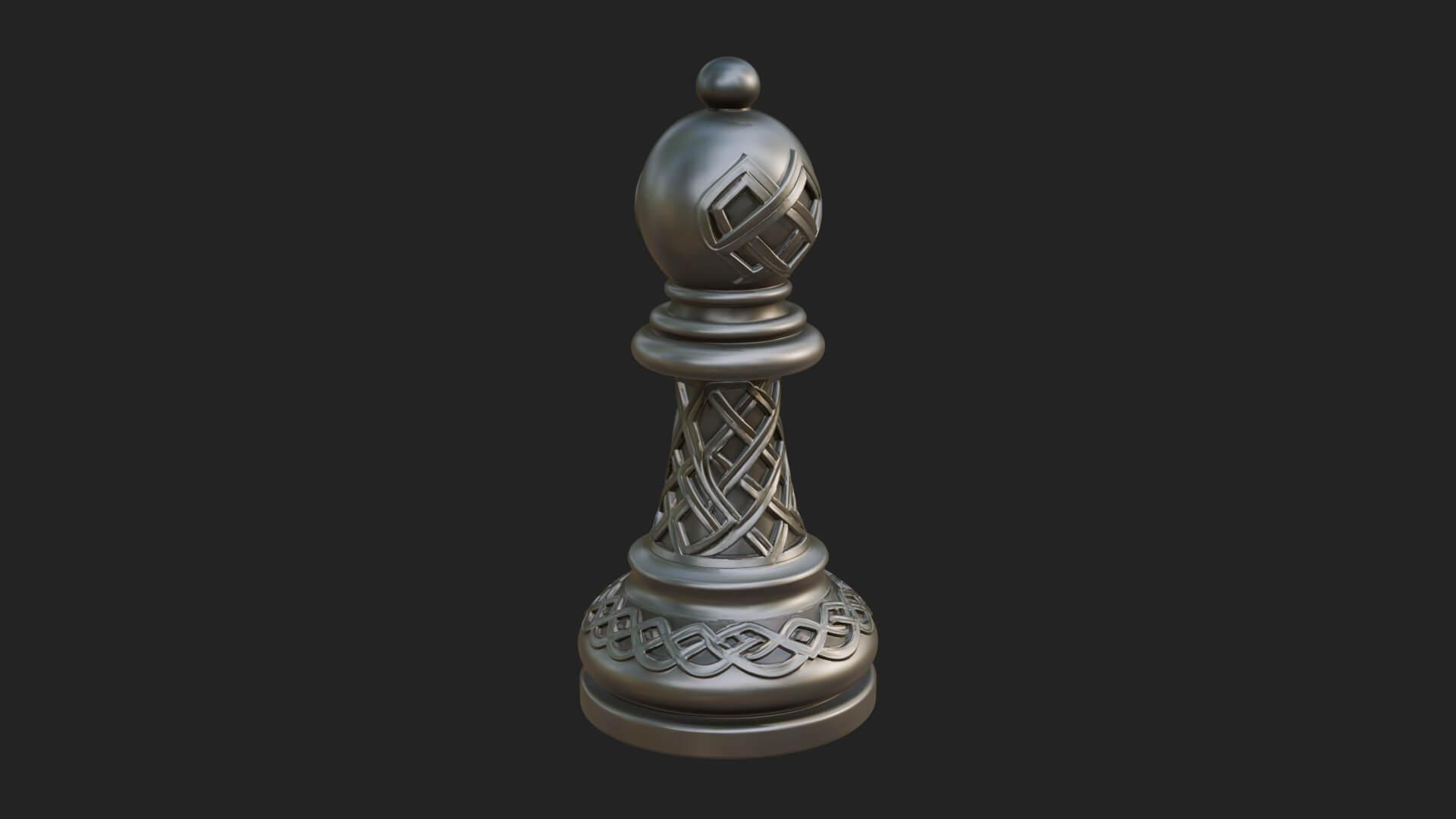 Ornate Chess Piece Statue Design 70 3D Print Model 3D Model