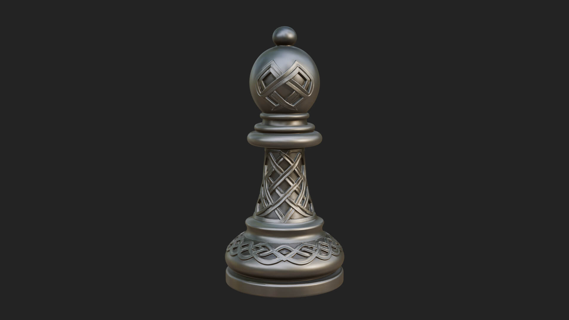 Ornate Chess Piece Statue Design 70 3D Print Model 3D Model