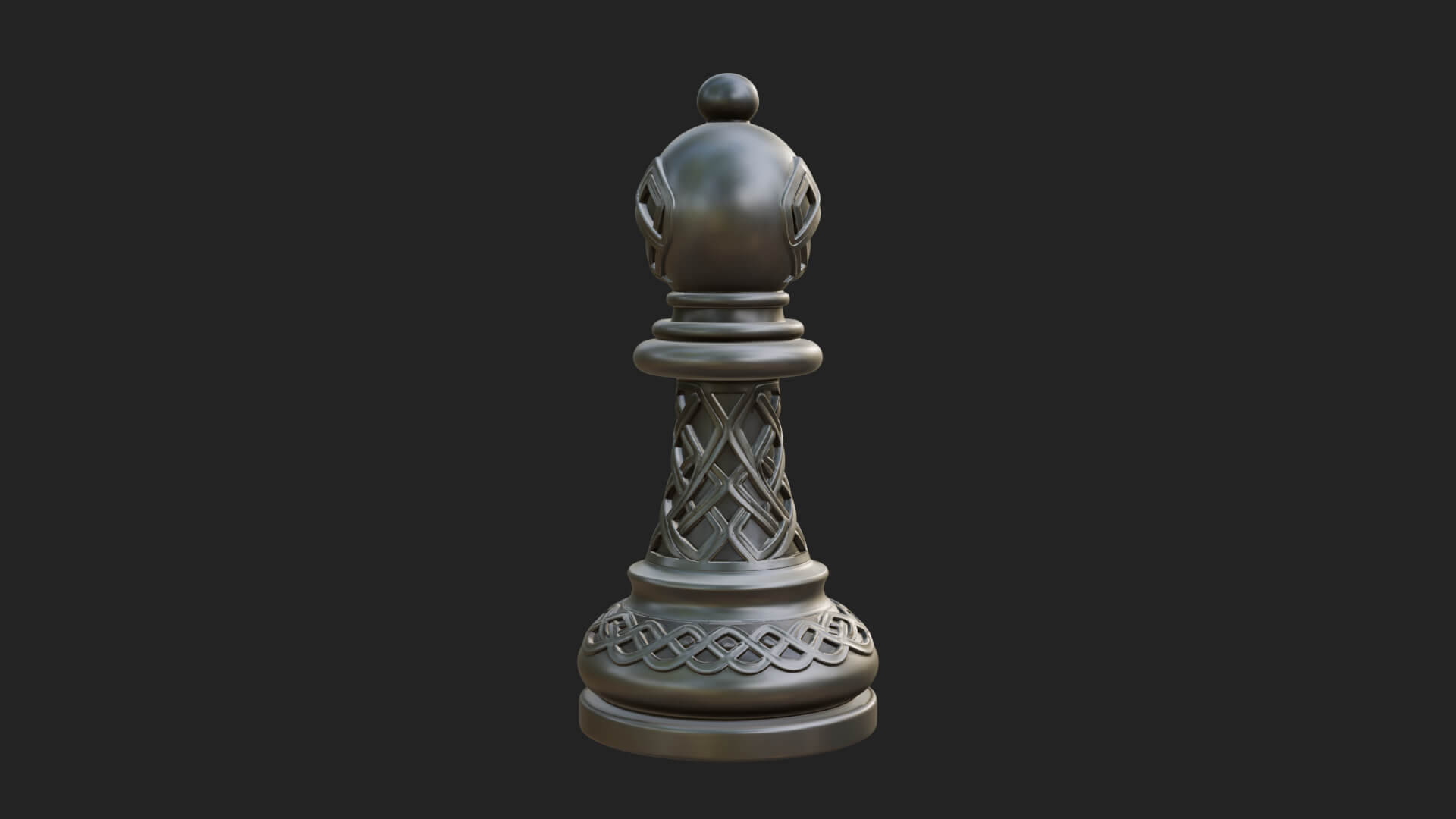 Ornate Chess Piece Statue Design 70 3D Print Model 3D Model