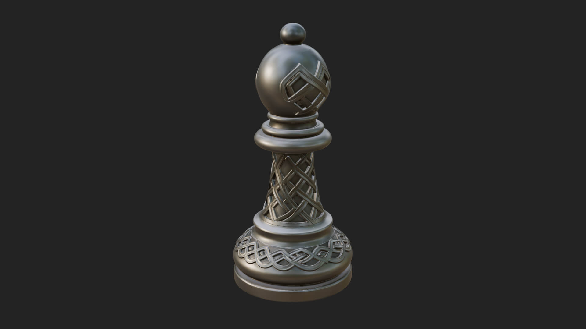 Ornate Chess Piece Statue Design 70 3D Print Model 3D Model