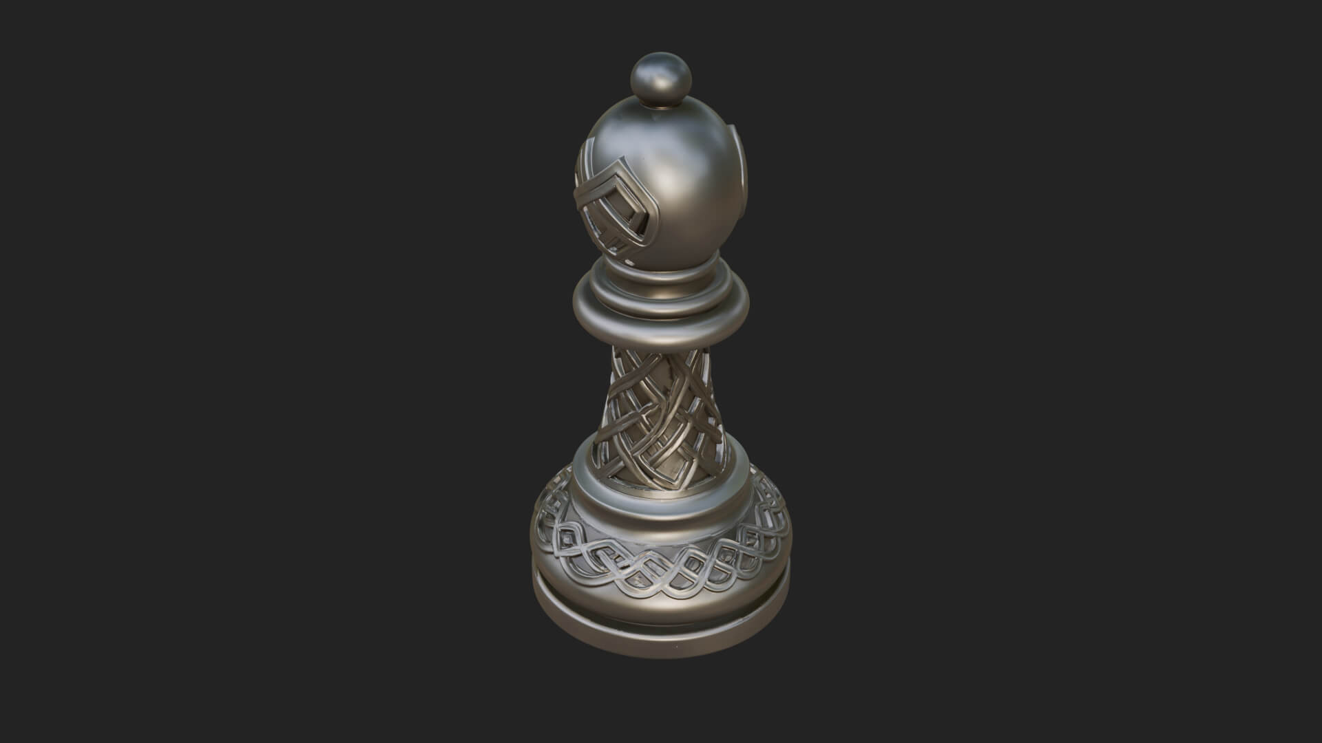 Ornate Chess Piece Statue Design 70 3D Print Model 3D Model