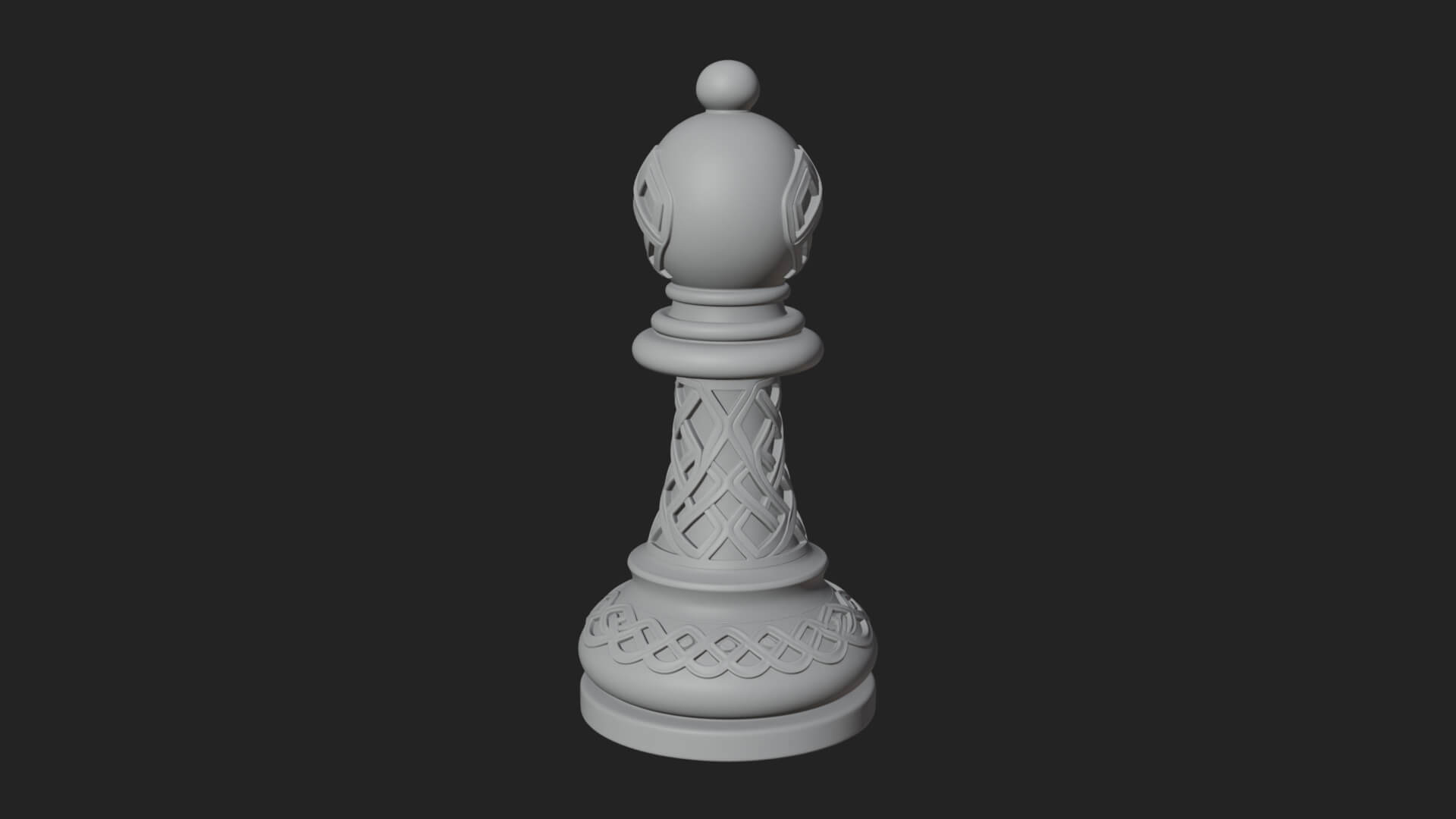 Ornate Chess Piece Statue Design 70 3D Print Model 3D Model