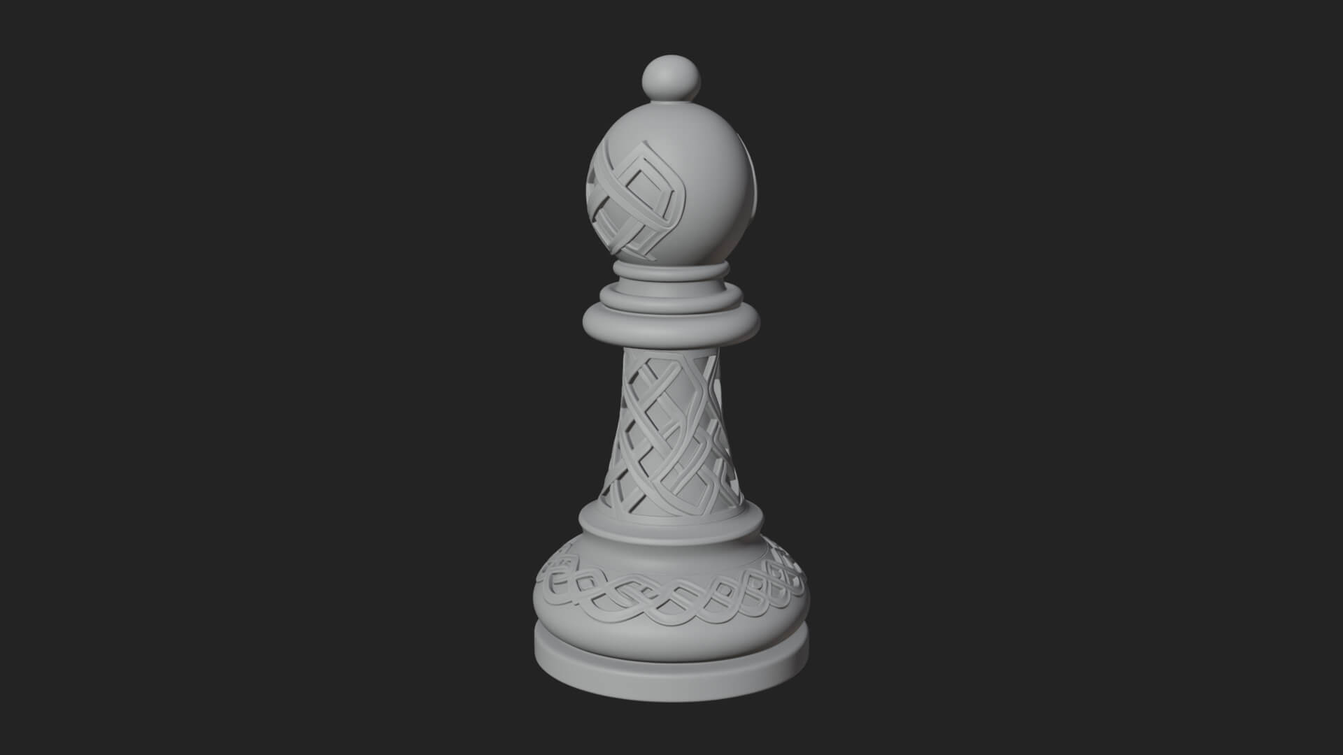 Ornate Chess Piece Statue Design 70 3D Print Model 3D Model