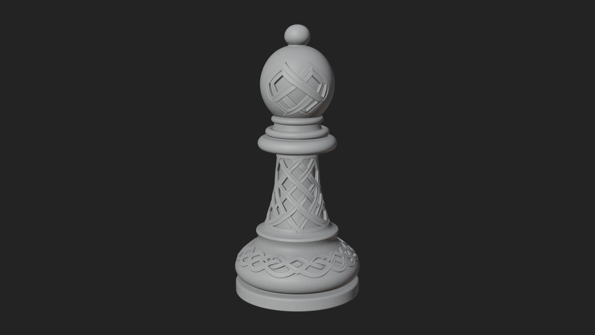 Ornate Chess Piece Statue Design 70 3D Print Model 3D Model