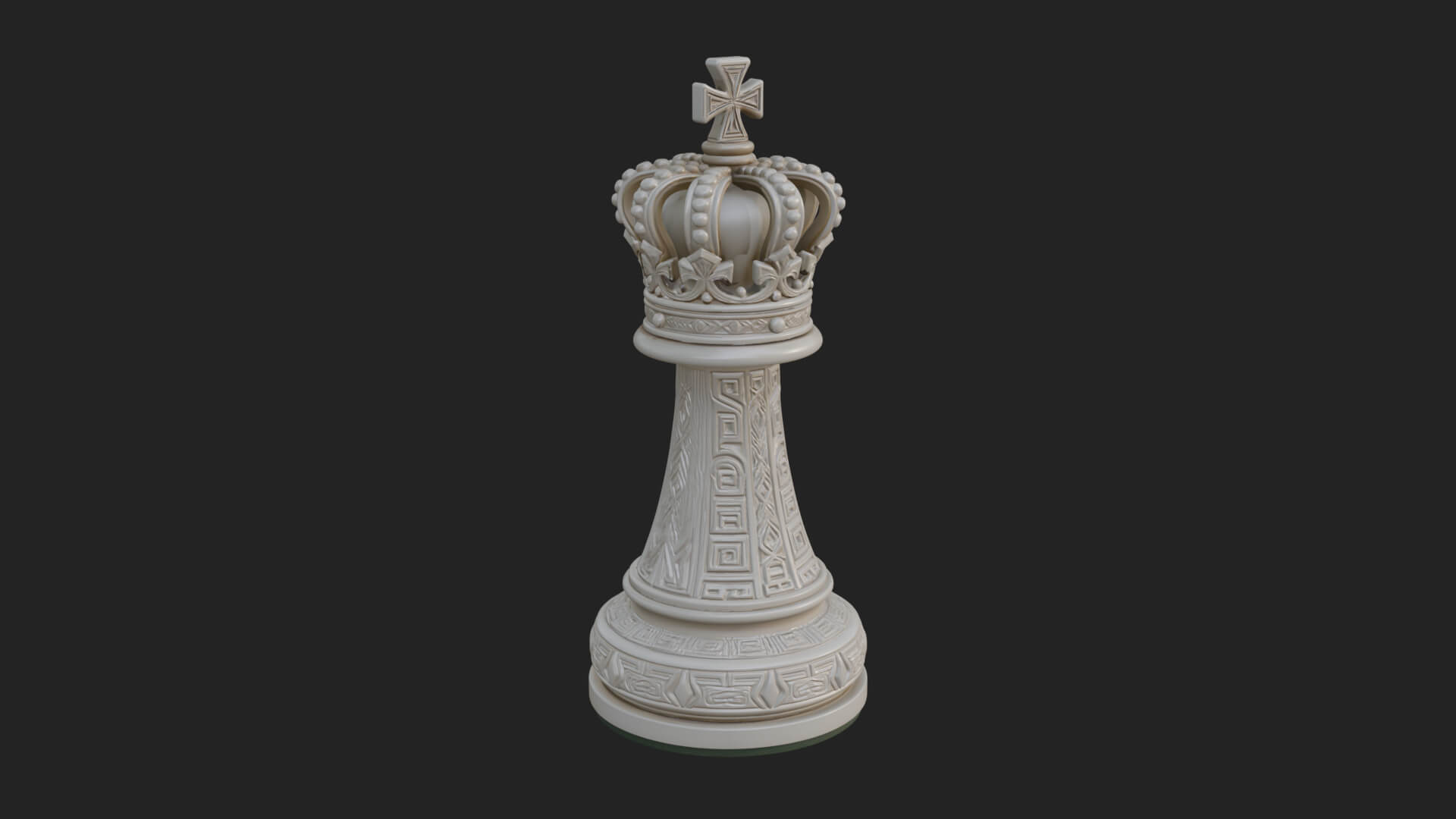 Ornate Chess Piece Statue Design 72 3D Print Model 3D Model