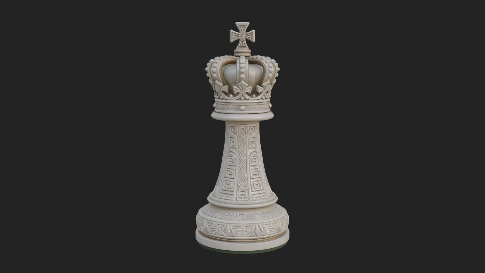 Ornate Chess Piece Statue Design 72 3D Print Model 3D Model