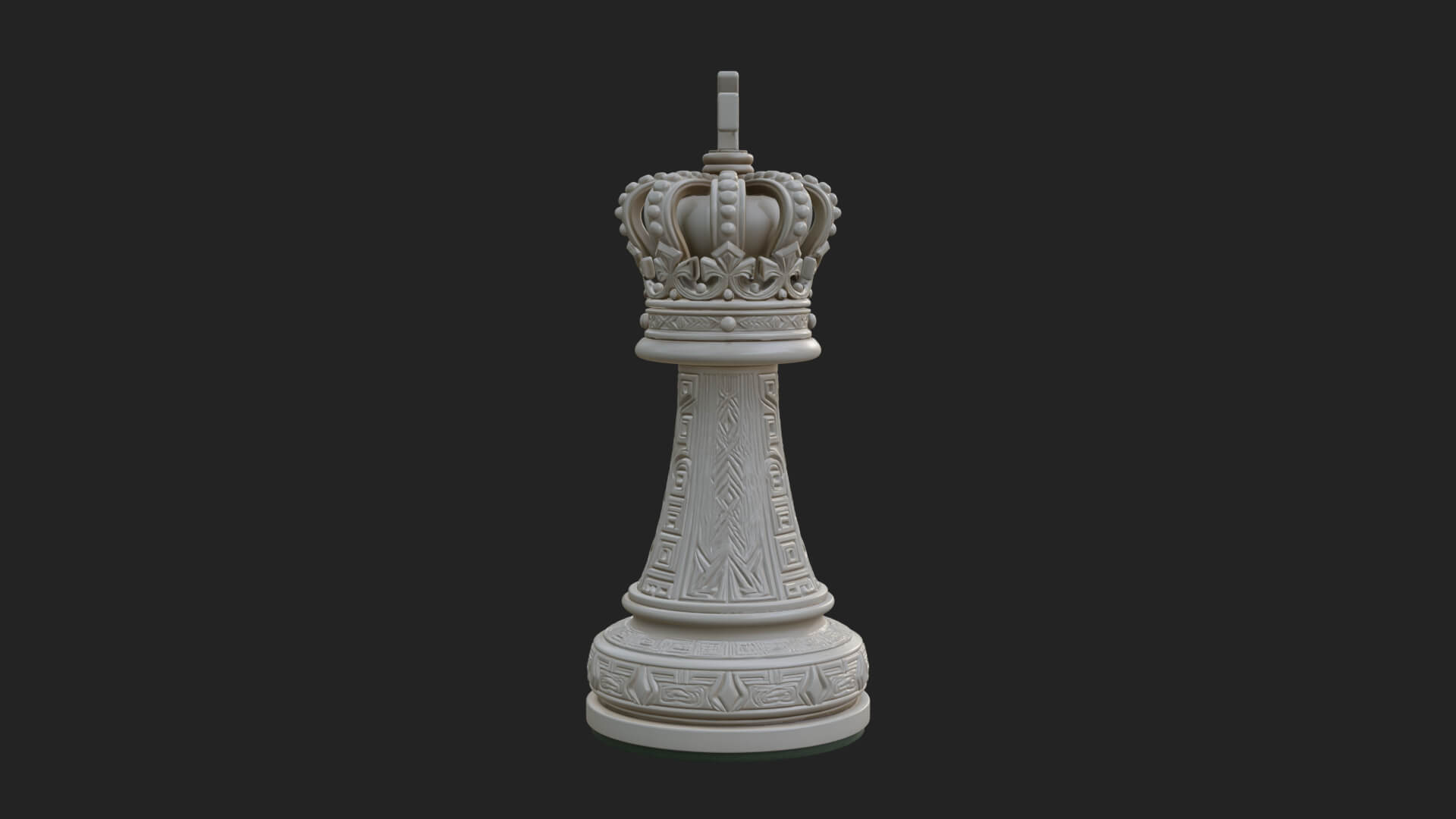 Ornate Chess Piece Statue Design 72 3D Print Model 3D Model