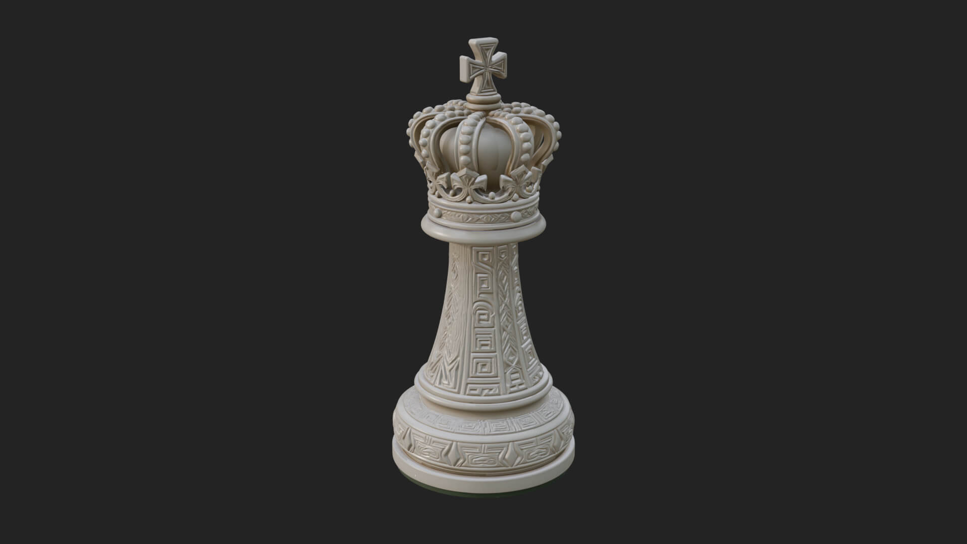 Ornate Chess Piece Statue Design 72 3D Print Model 3D Model