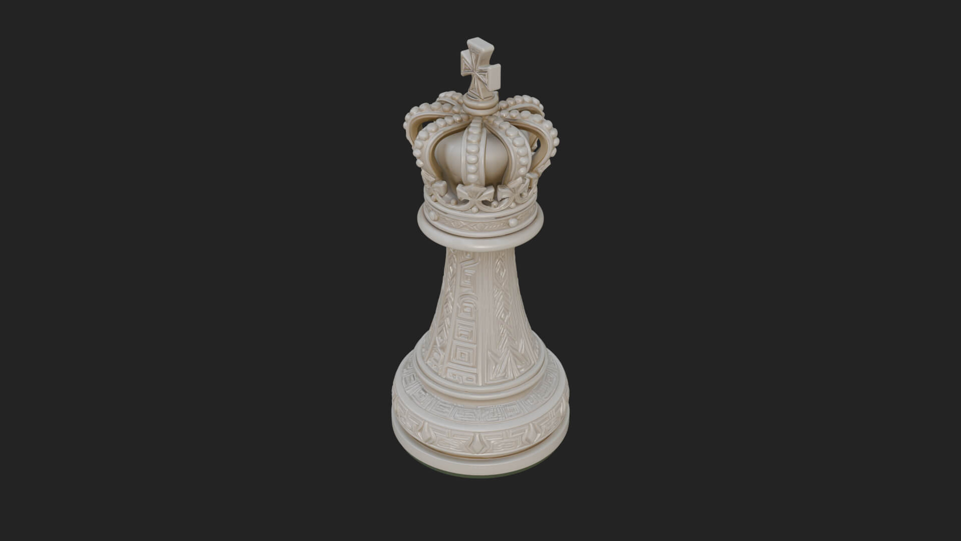 Ornate Chess Piece Statue Design 72 3D Print Model 3D Model