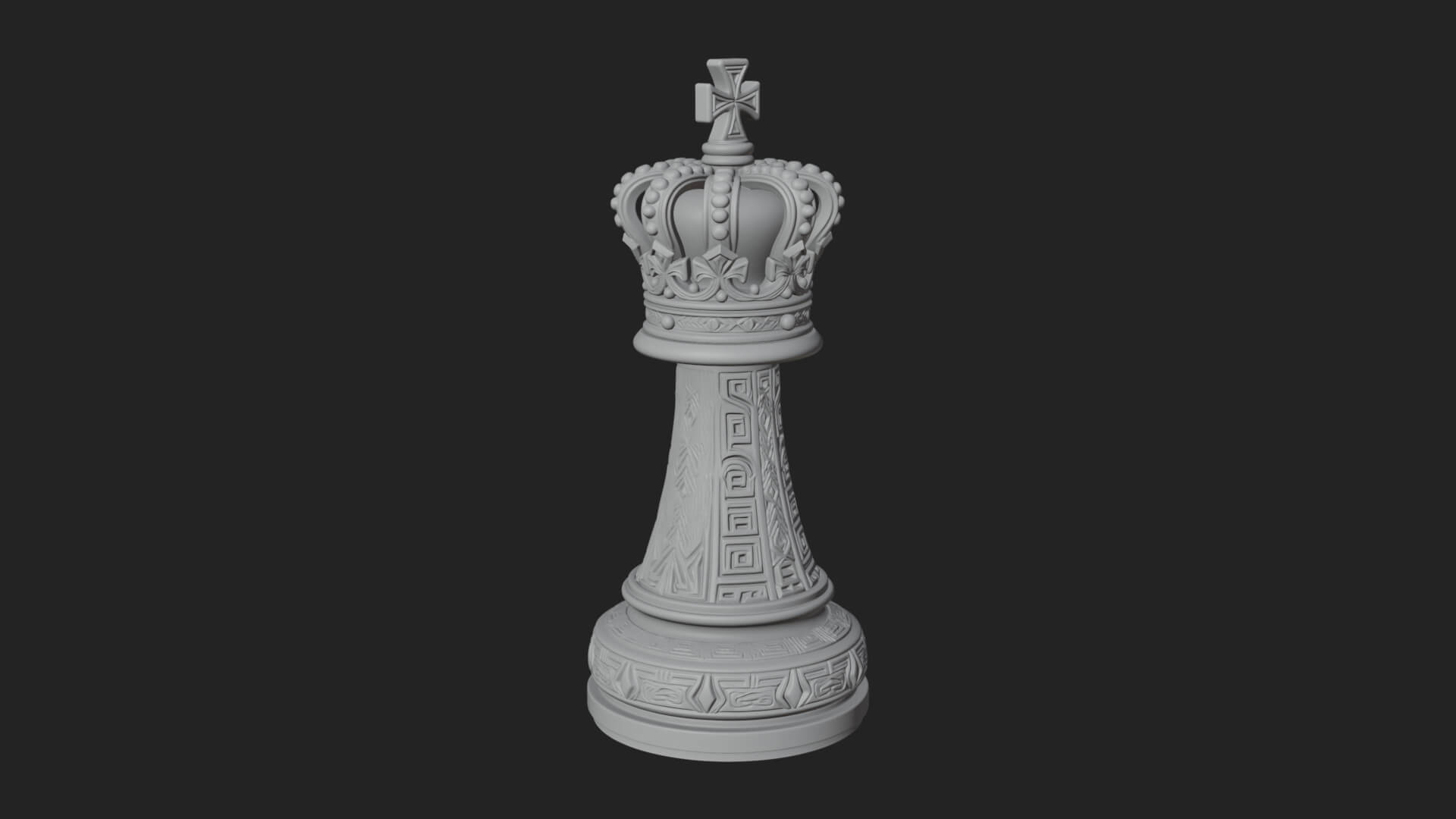 Ornate Chess Piece Statue Design 72 3D Print Model 3D Model