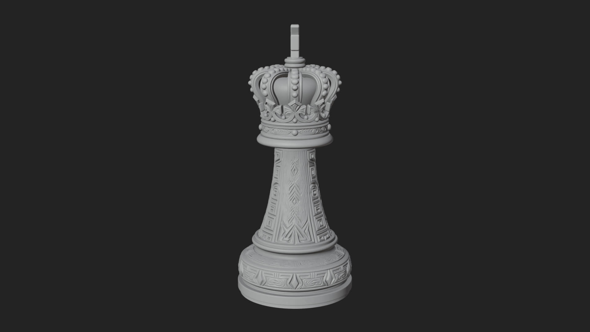 Ornate Chess Piece Statue Design 72 3D Print Model 3D Model