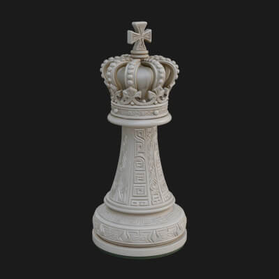 Ornate Chess Piece Statue Design 72 3D Print Model