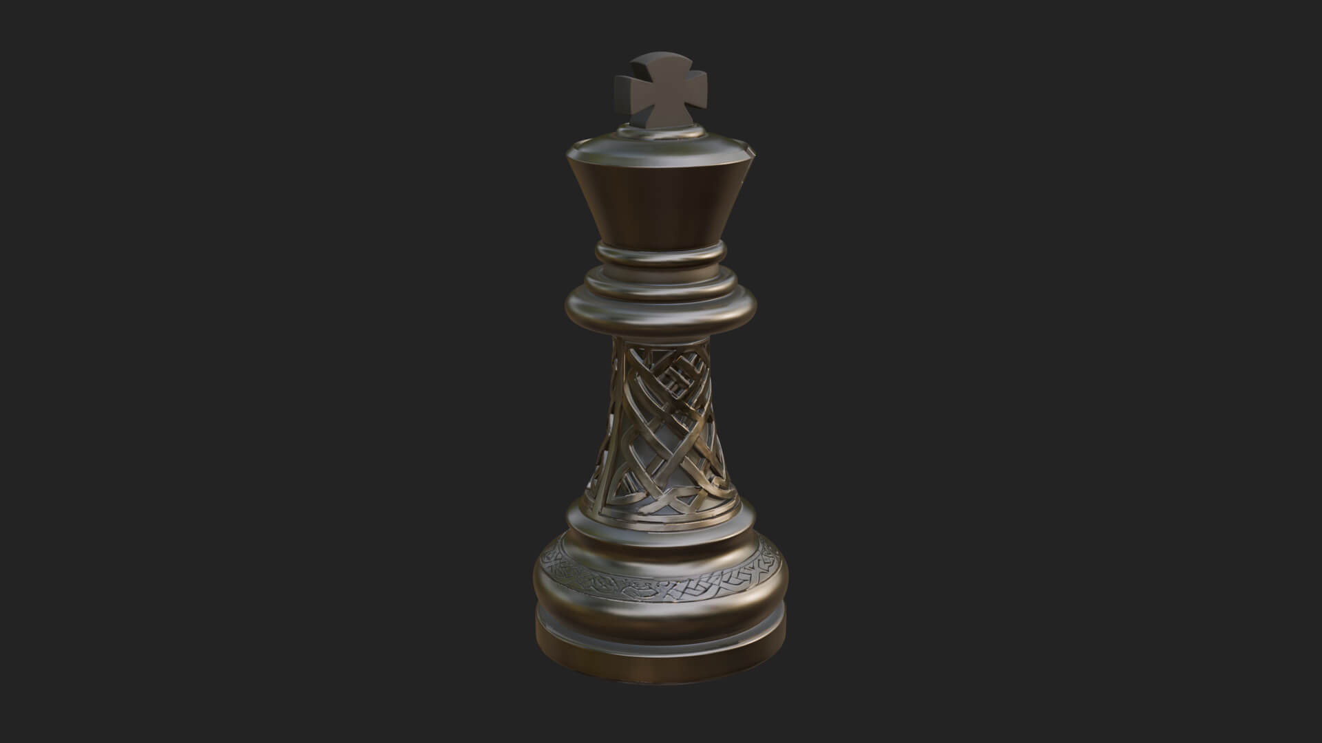 Ornate Chess Piece Statue Design 73 3D Print Model 3D Model