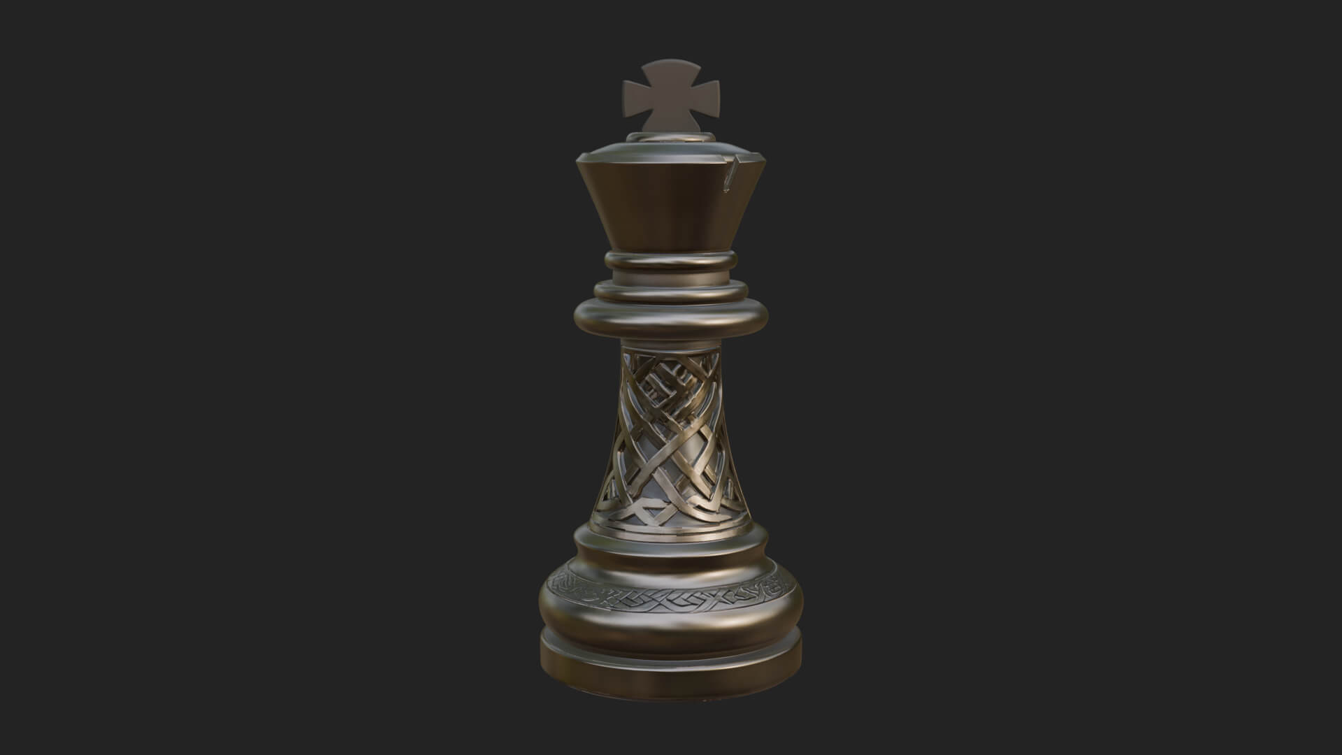 Ornate Chess Piece Statue Design 73 3D Print Model 3D Model