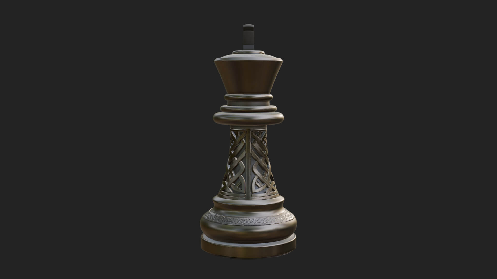 Ornate Chess Piece Statue Design 73 3D Print Model 3D Model