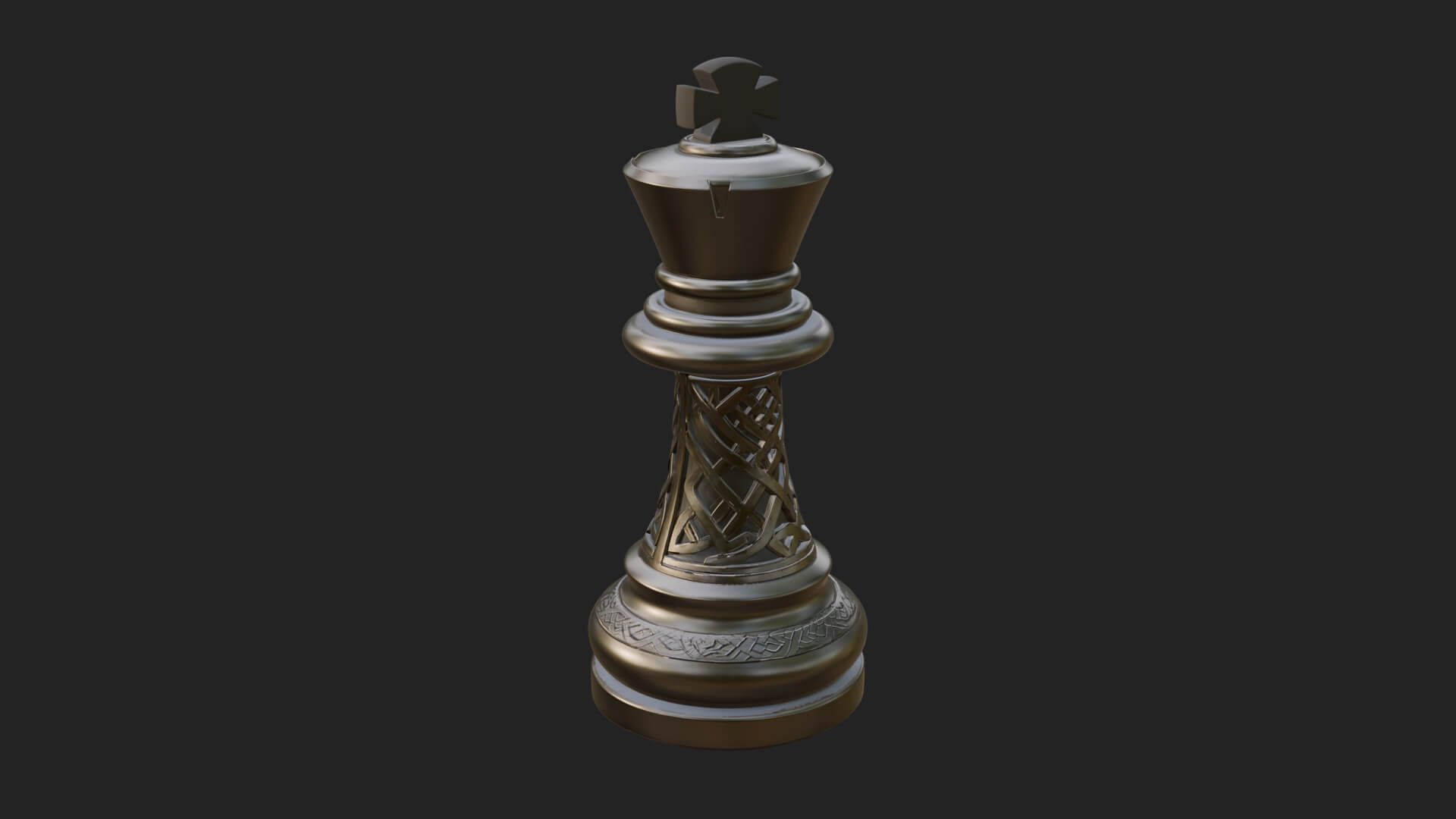 Ornate Chess Piece Statue Design 73 3D Print Model 3D Model