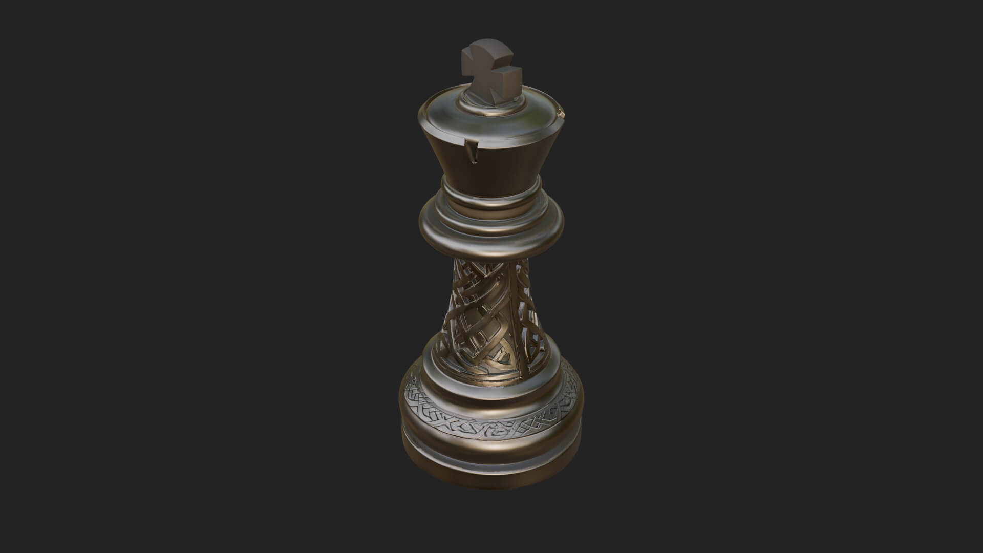 Ornate Chess Piece Statue Design 73 3D Print Model 3D Model