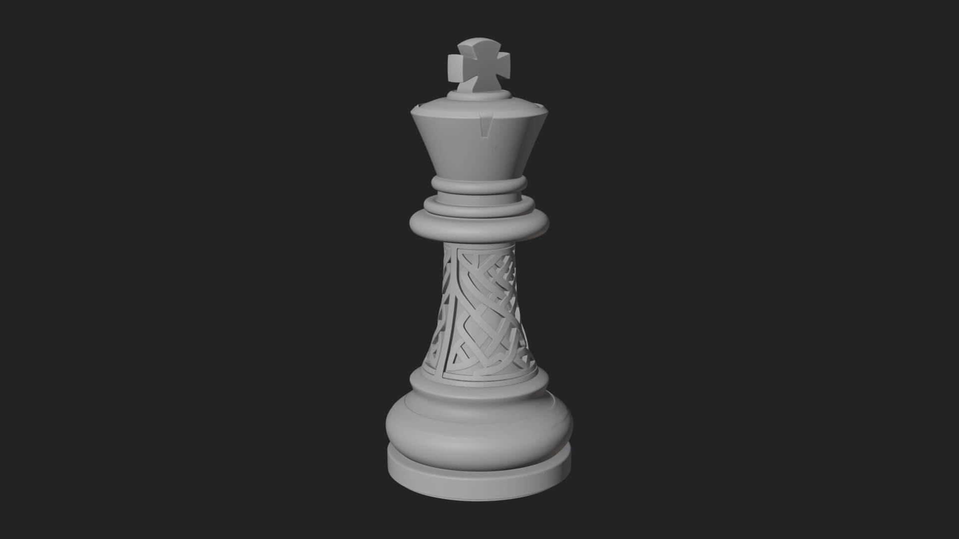 Ornate Chess Piece Statue Design 73 3D Print Model 3D Model