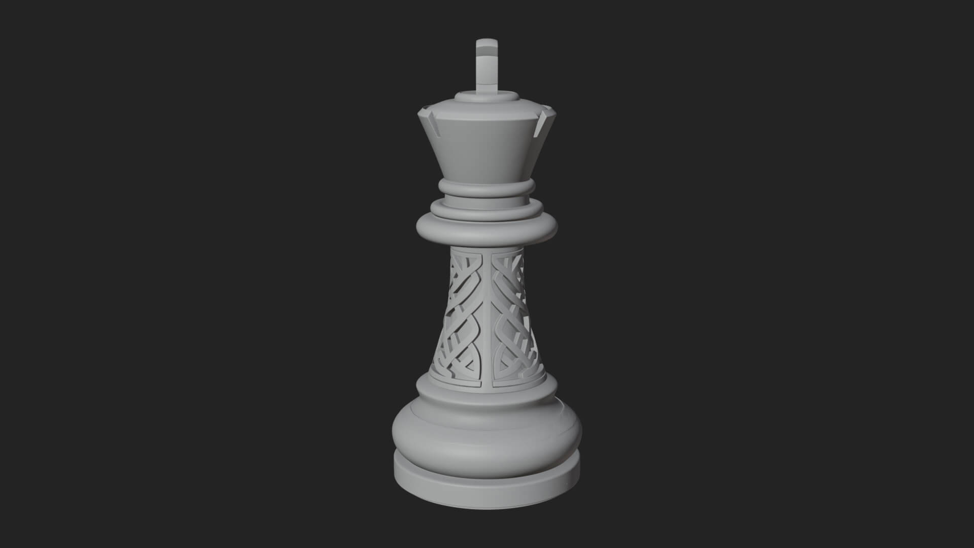 Ornate Chess Piece Statue Design 73 3D Print Model 3D Model