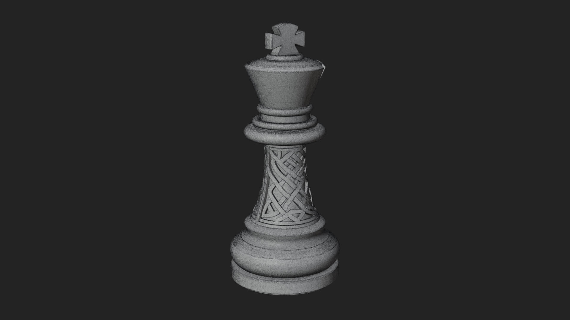 Ornate Chess Piece Statue Design 73 3D Print Model 3D Model