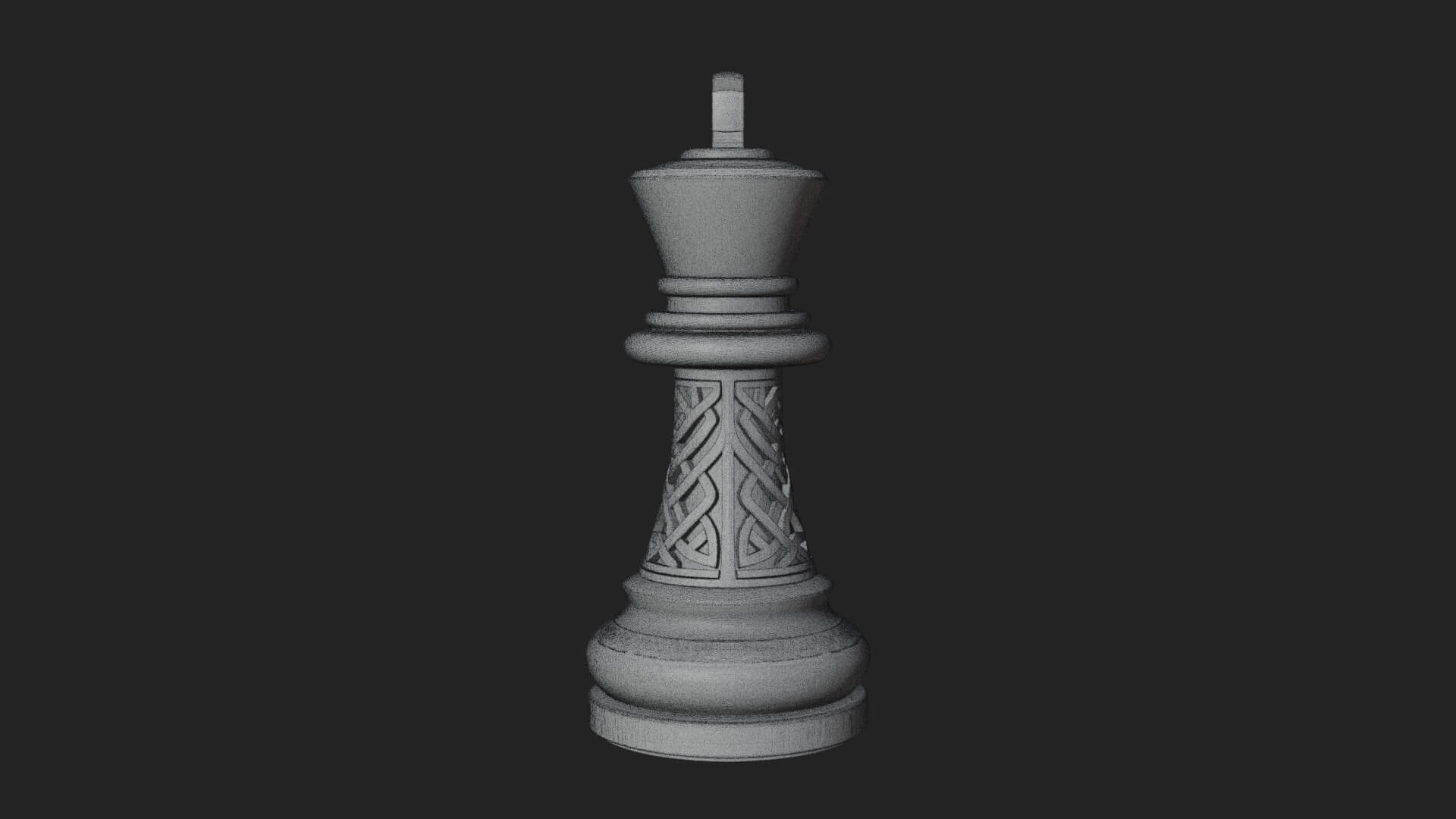 Ornate Chess Piece Statue Design 73 3D Print Model 3D Model