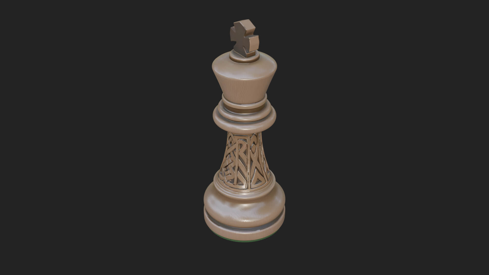 Ornate Chess Piece Statue Design 75 3D Print Model 3D Model