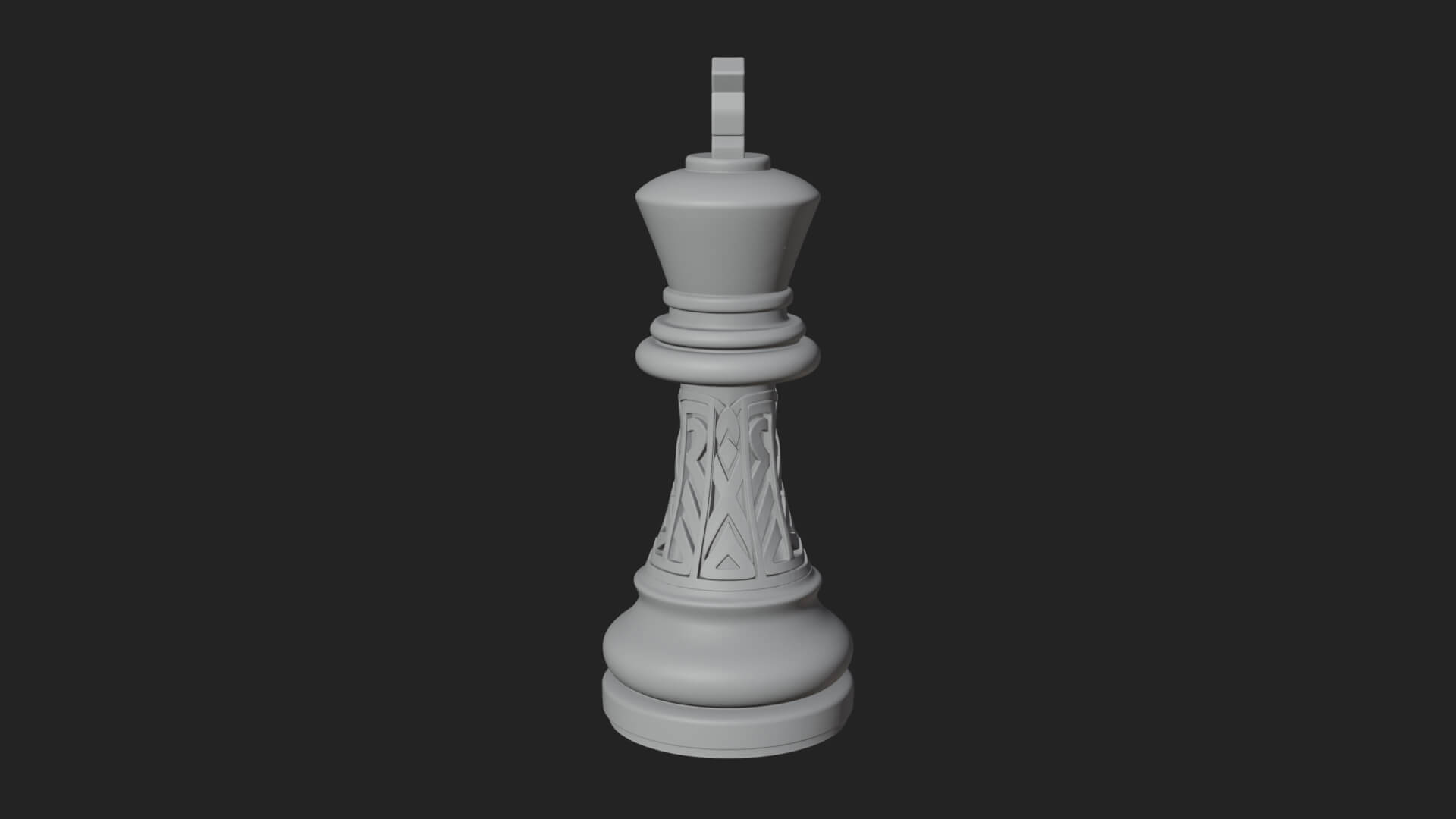 Ornate Chess Piece Statue Design 75 3D Print Model 3D Model