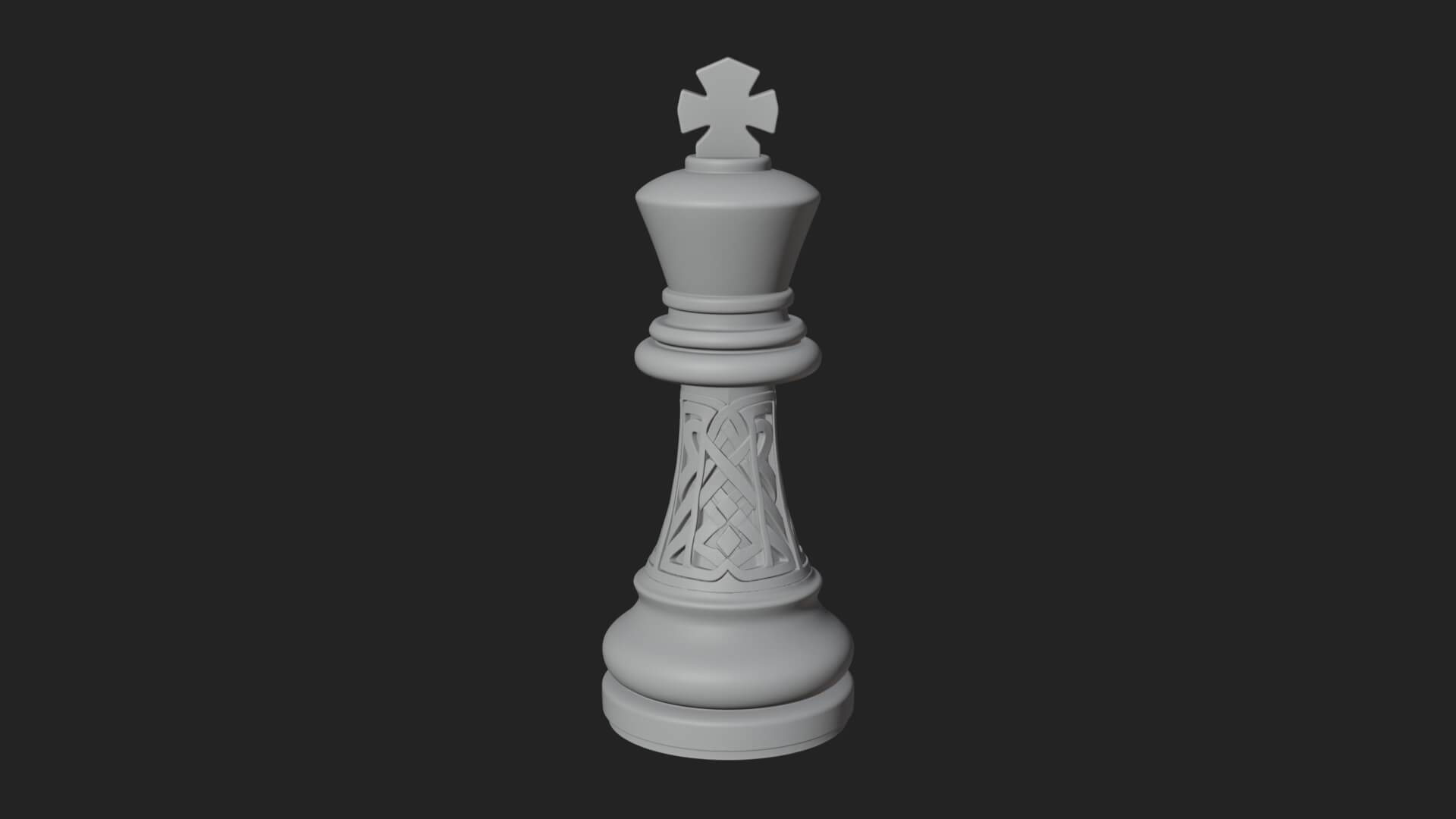 Ornate Chess Piece Statue Design 75 3D Print Model 3D Model