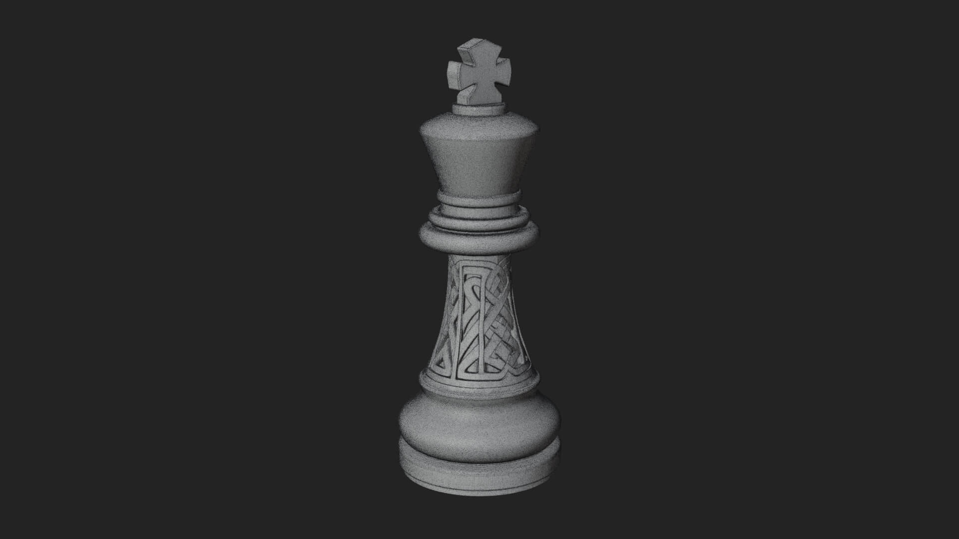 Ornate Chess Piece Statue Design 75 3D Print Model 3D Model