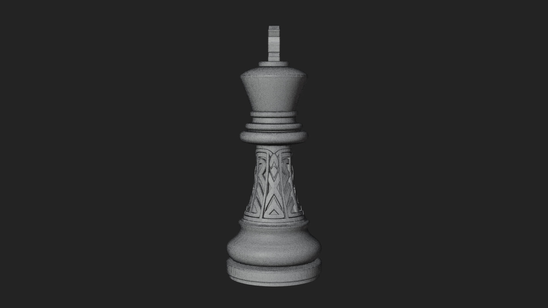 Ornate Chess Piece Statue Design 75 3D Print Model 3D Model