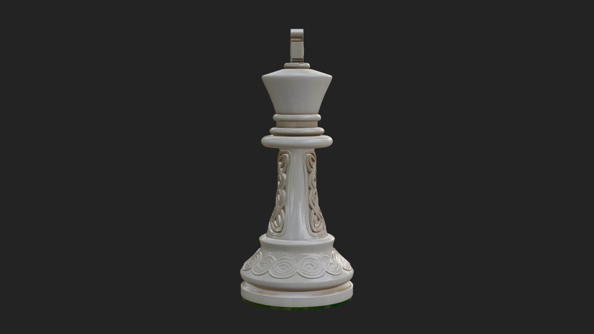 Ornate Chess Piece Statue Design 76 3D Print Model 3D Model