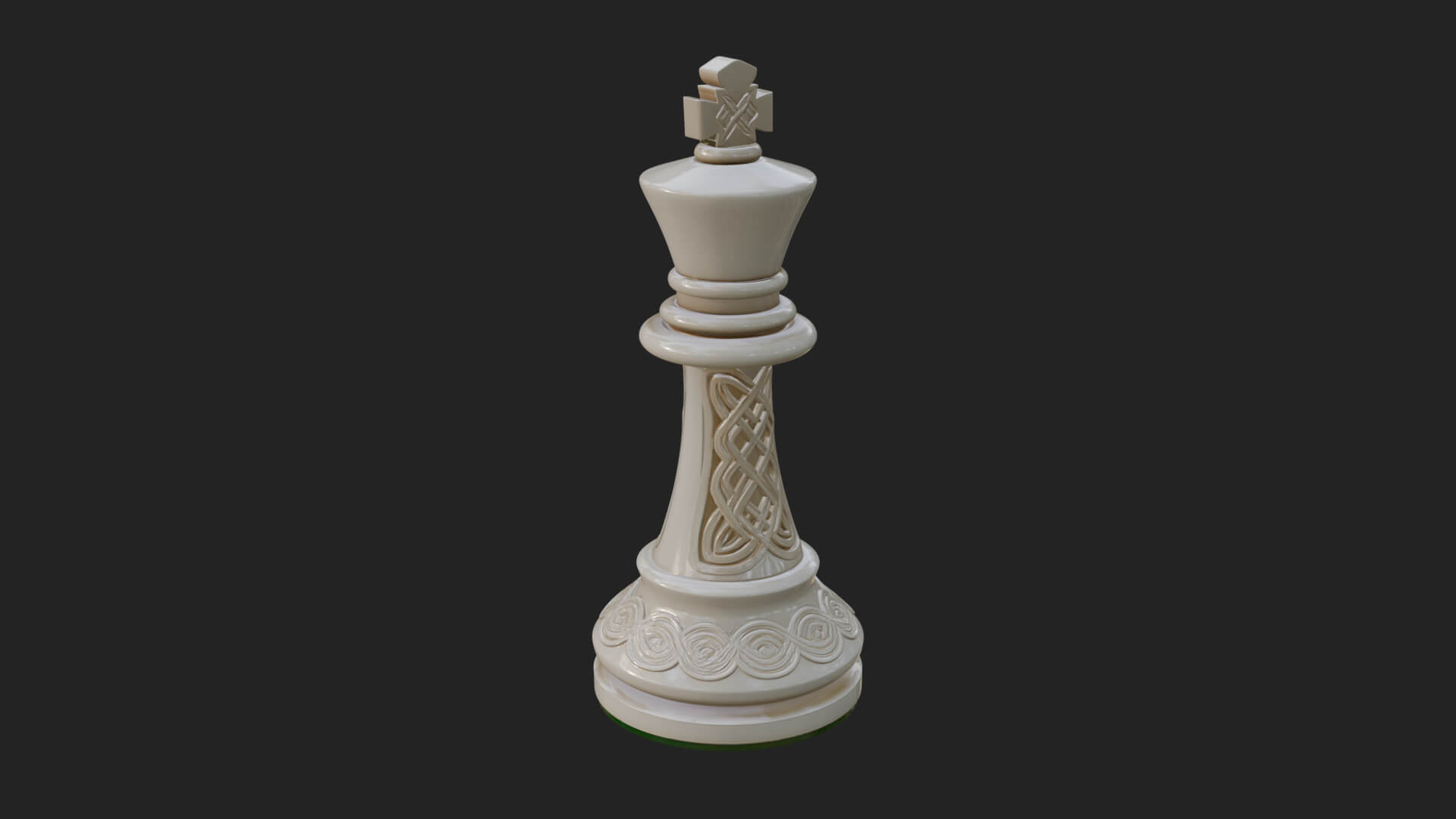 Ornate Chess Piece Statue Design 76 3D Print Model 3D Model