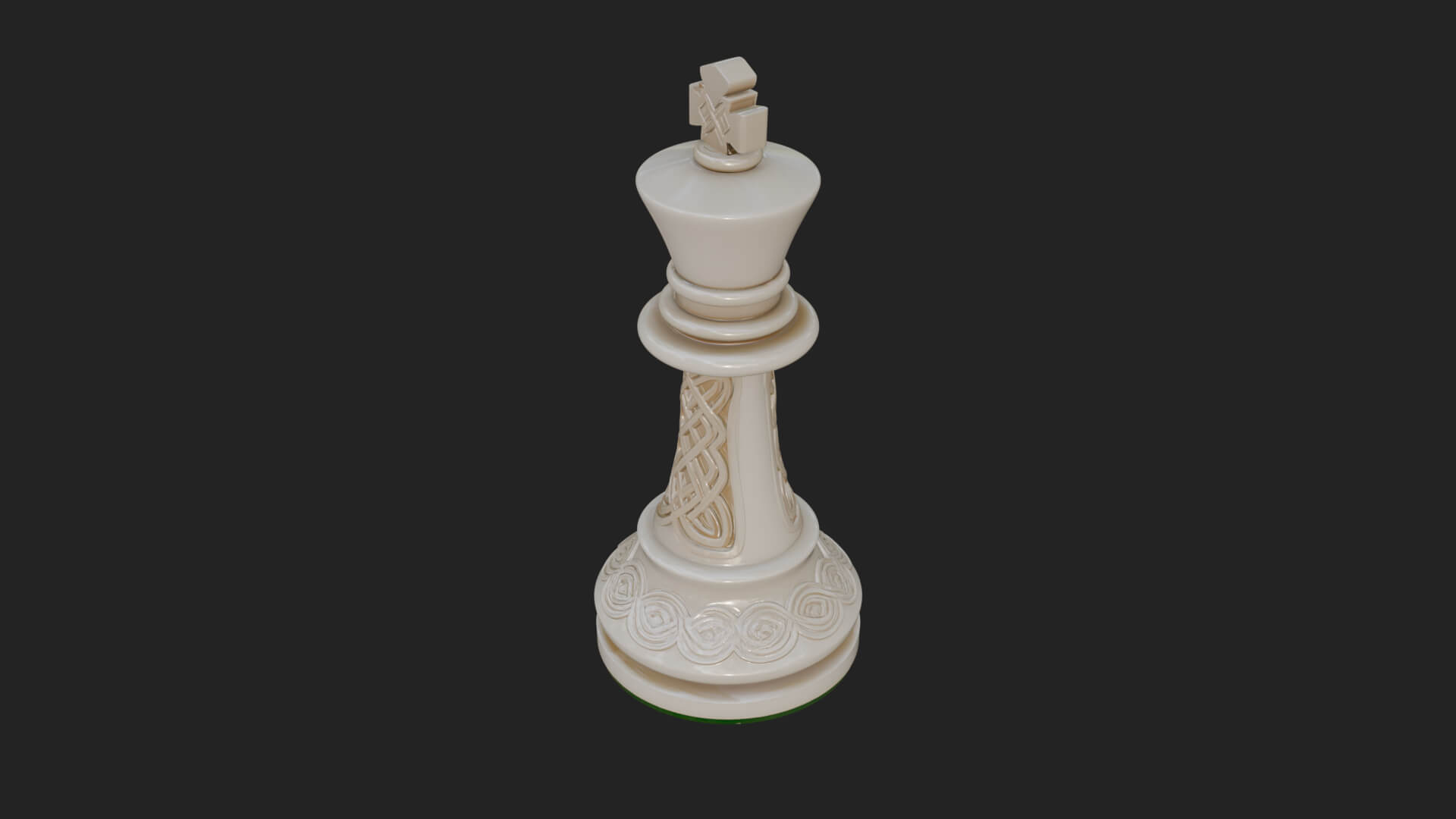 Ornate Chess Piece Statue Design 76 3D Print Model 3D Model