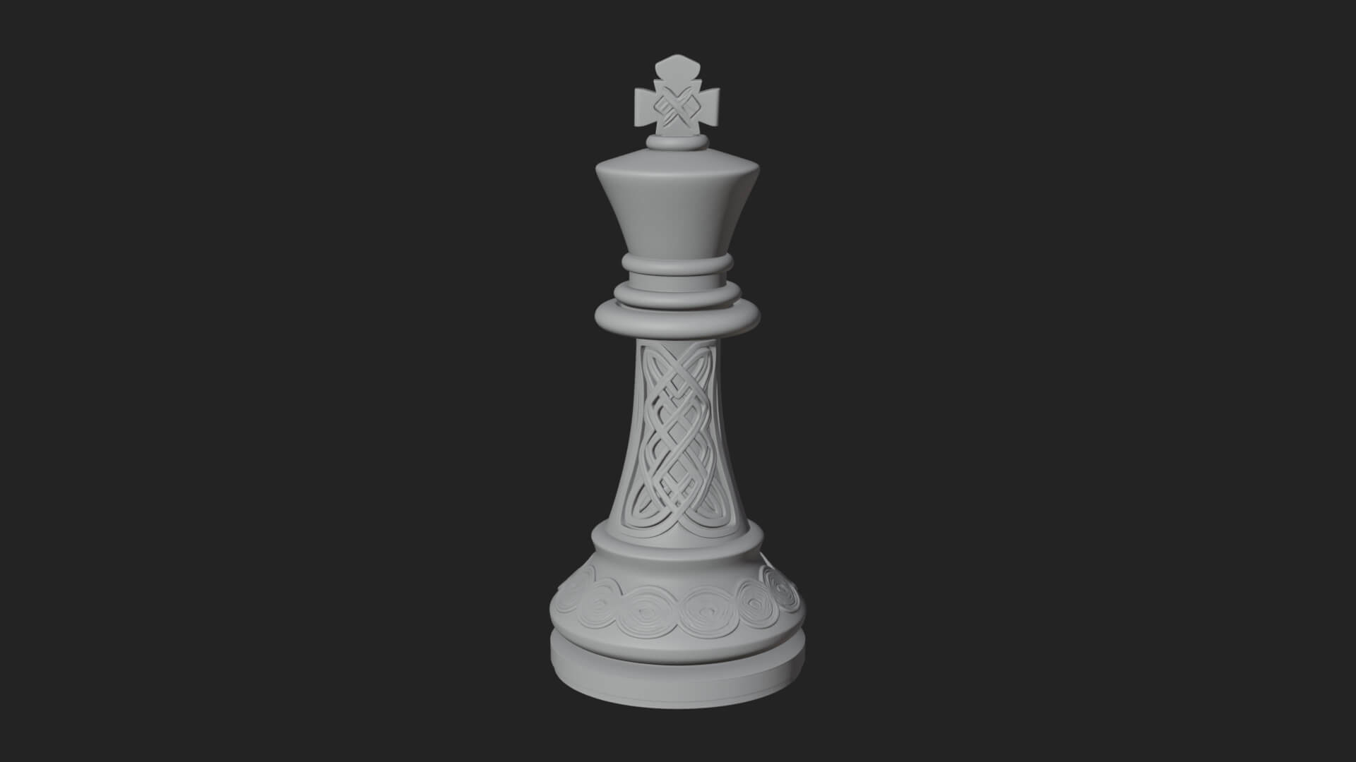 Ornate Chess Piece Statue Design 76 3D Print Model 3D Model