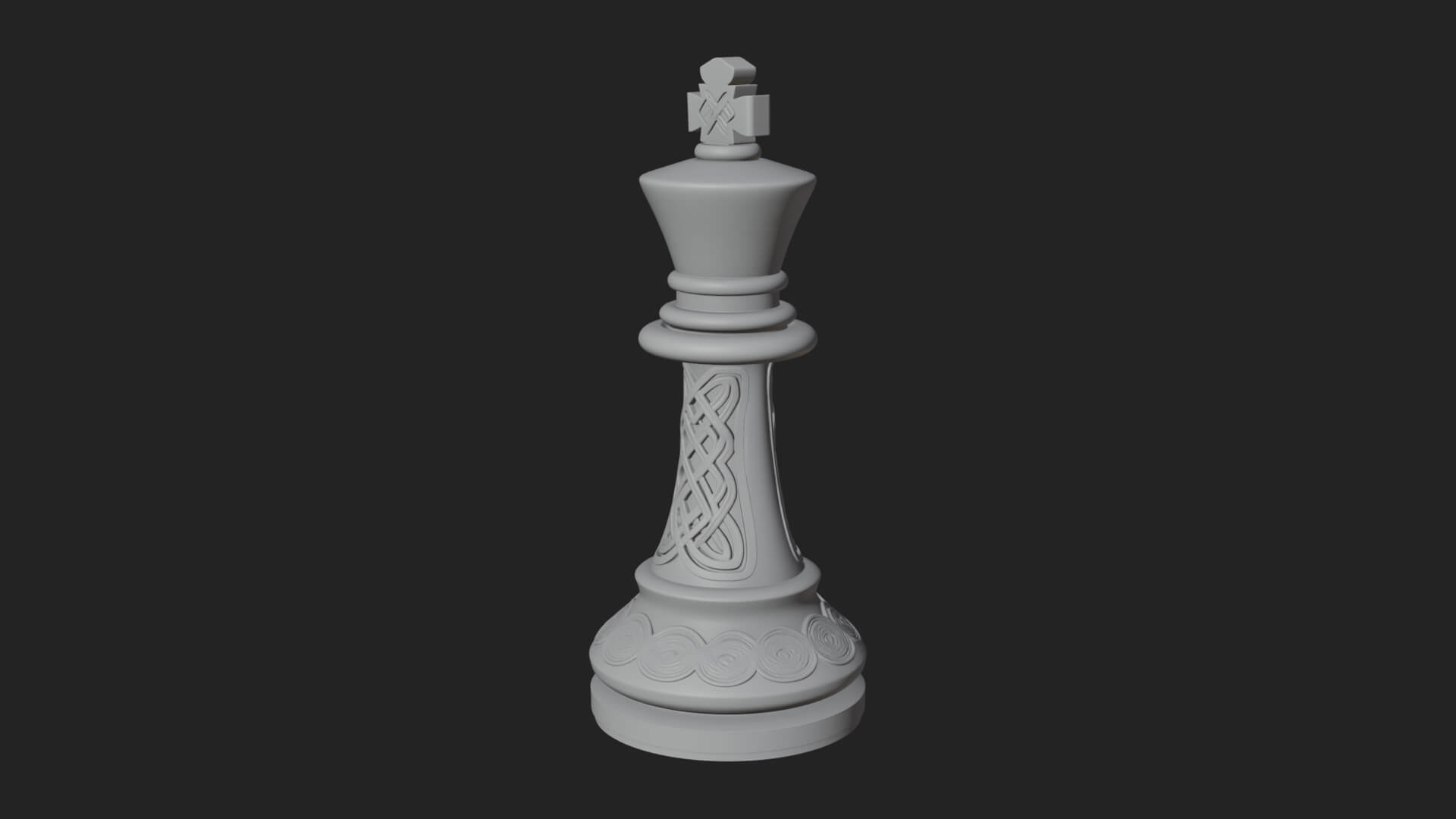Ornate Chess Piece Statue Design 76 3D Print Model 3D Model