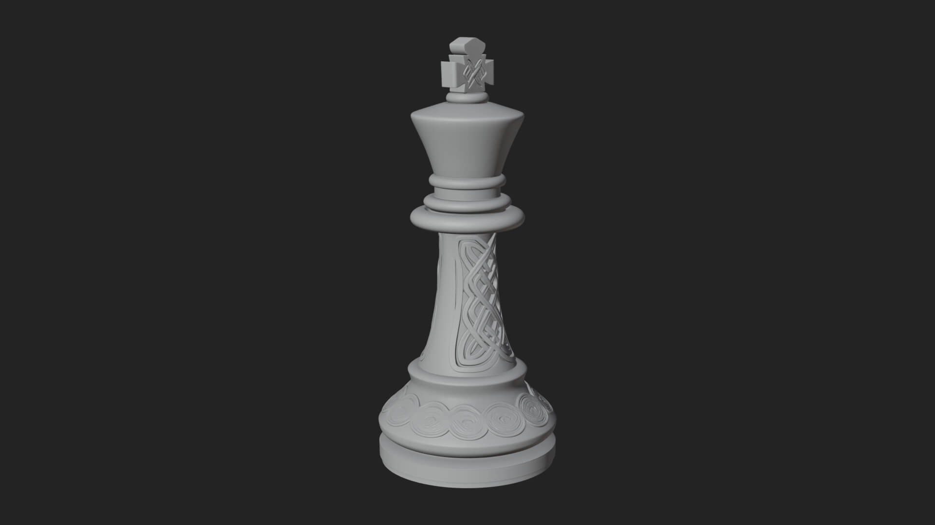 Ornate Chess Piece Statue Design 76 3D Print Model 3D Model