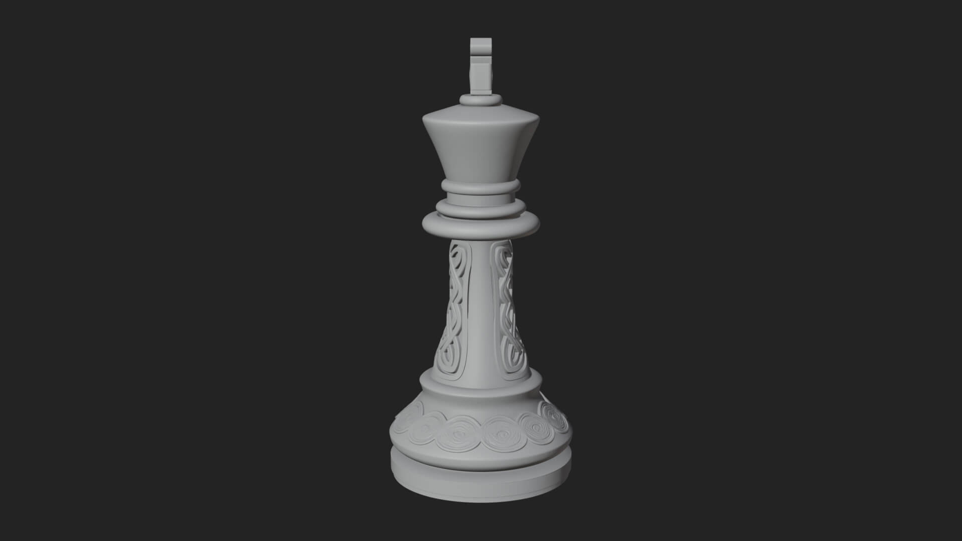 Ornate Chess Piece Statue Design 76 3D Print Model 3D Model