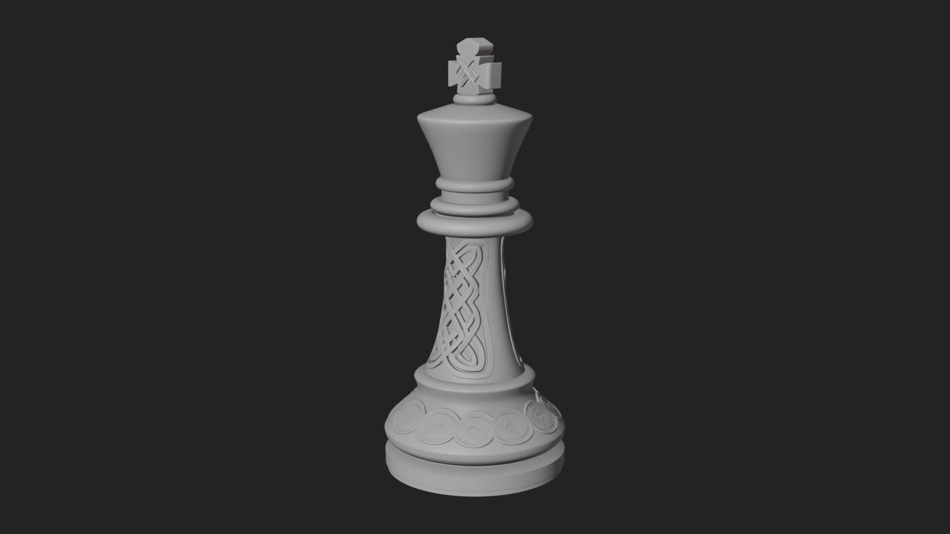 Ornate Chess Piece Statue Design 76 3D Print Model 3D Model