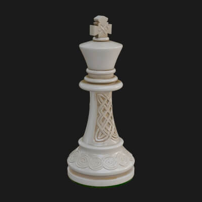 Ornate Chess Piece Statue Design 76 3D Print Model