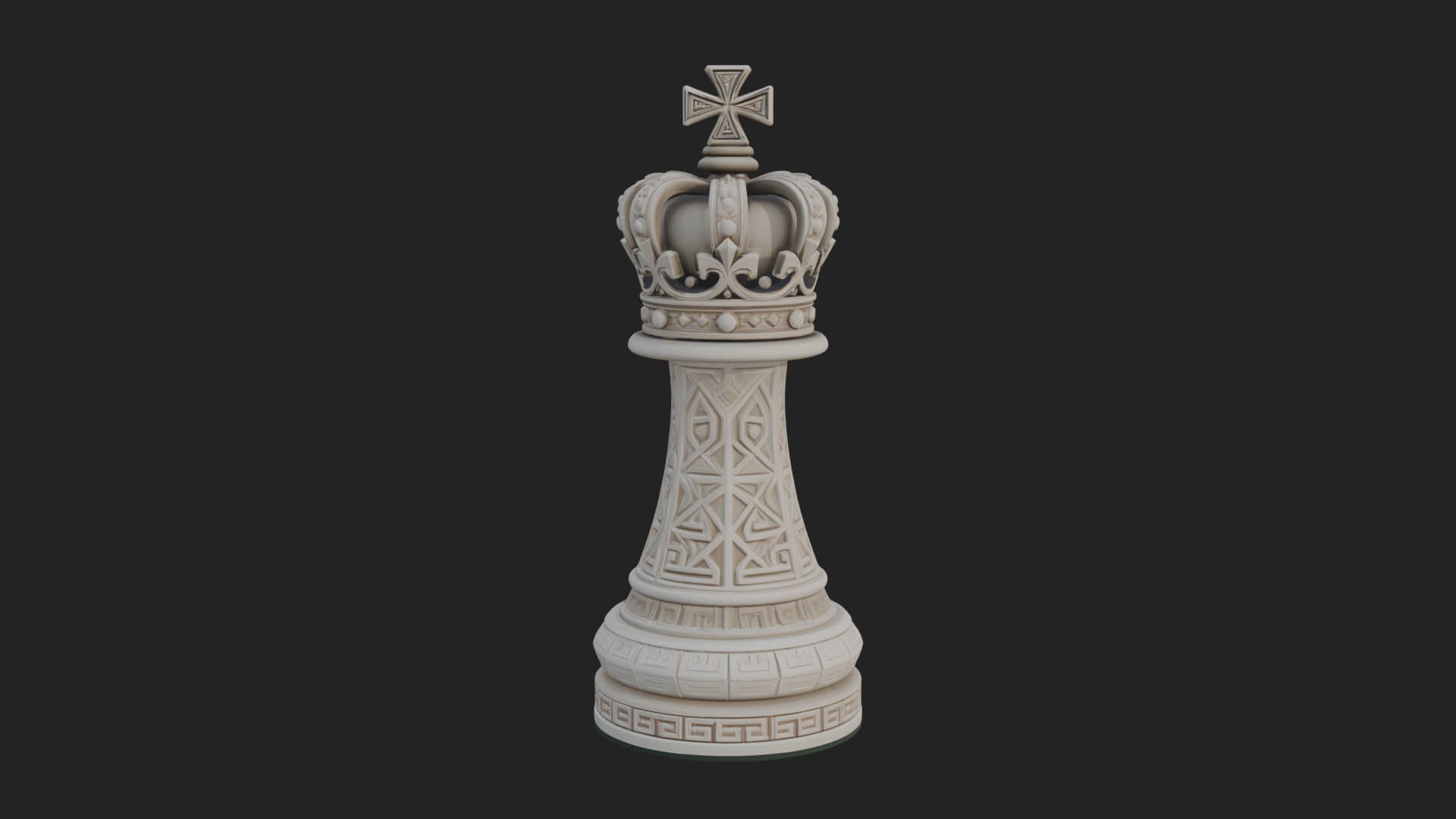 Ornate Chess Piece Statue Design 77 3D Print Model 3D Model