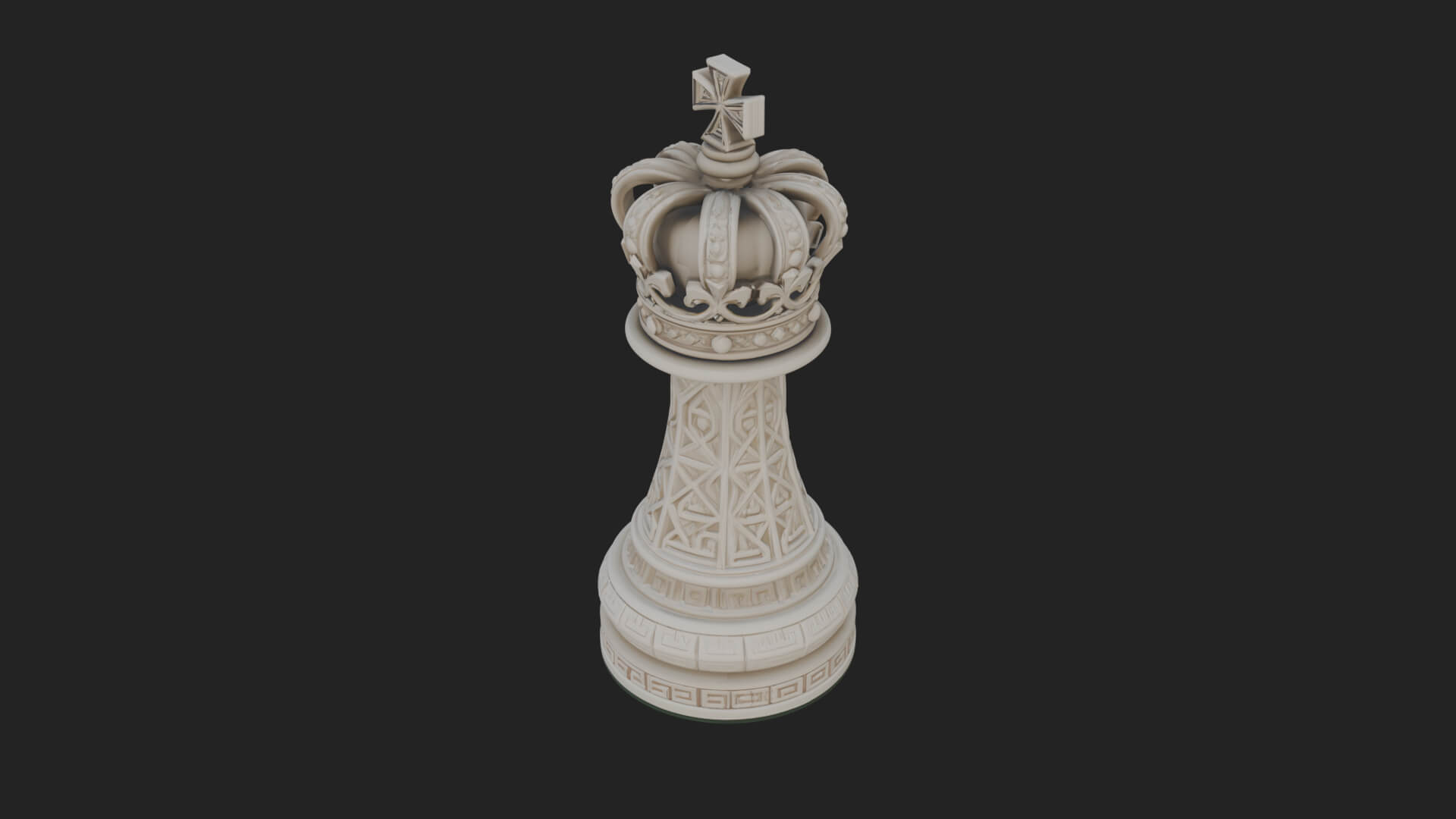 Ornate Chess Piece Statue Design 77 3D Print Model 3D Model