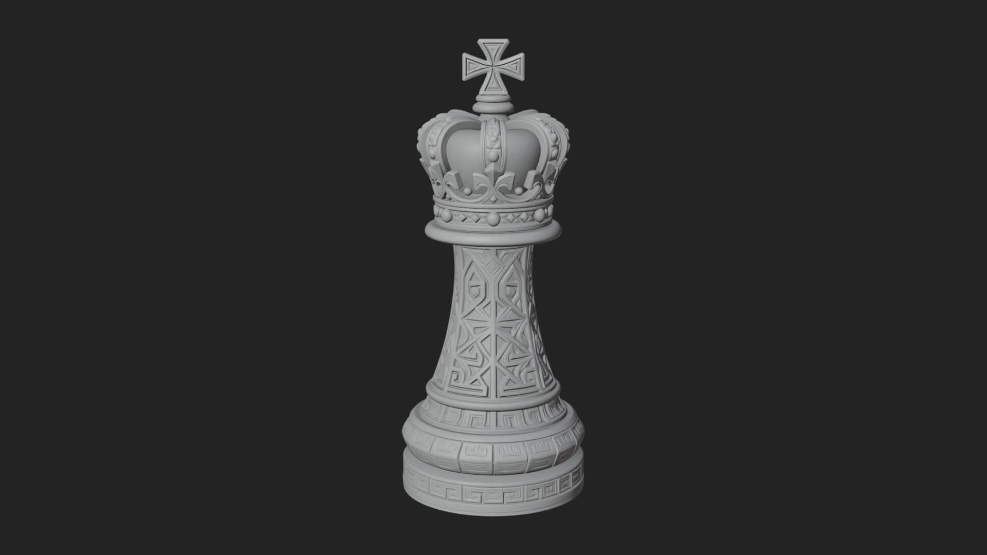 Ornate Chess Piece Statue Design 77 3D Print Model 3D Model