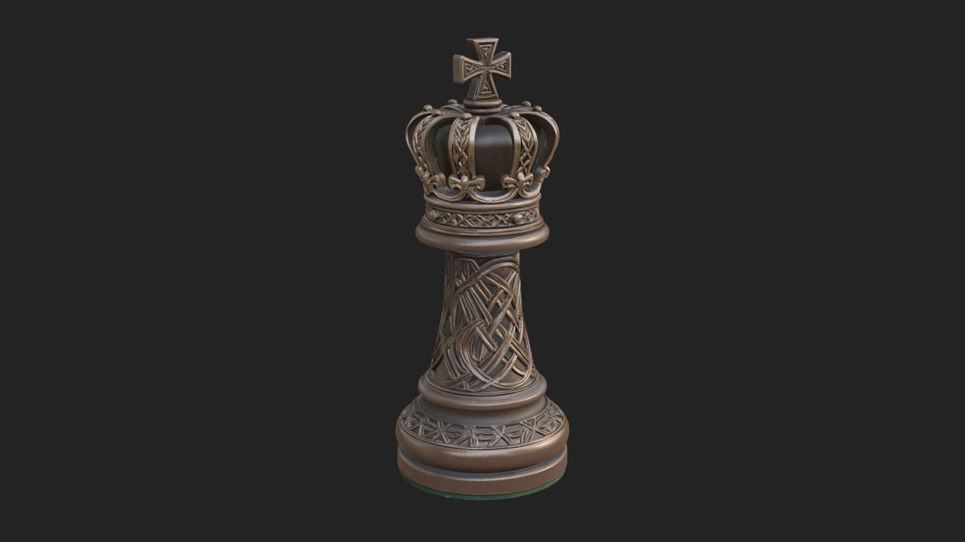 Ornate Chess Piece Statue Design 78 3D Print Model 3D Model