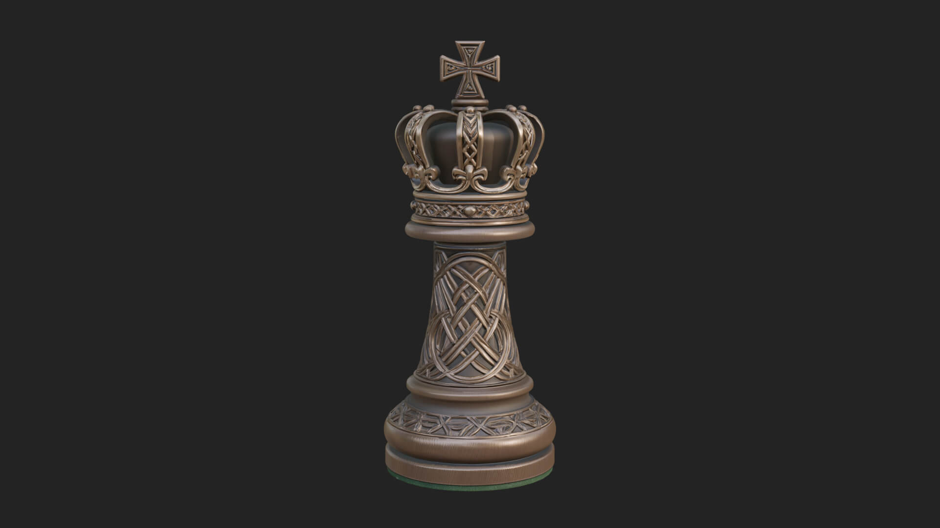 Ornate Chess Piece Statue Design 78 3D Print Model 3D Model